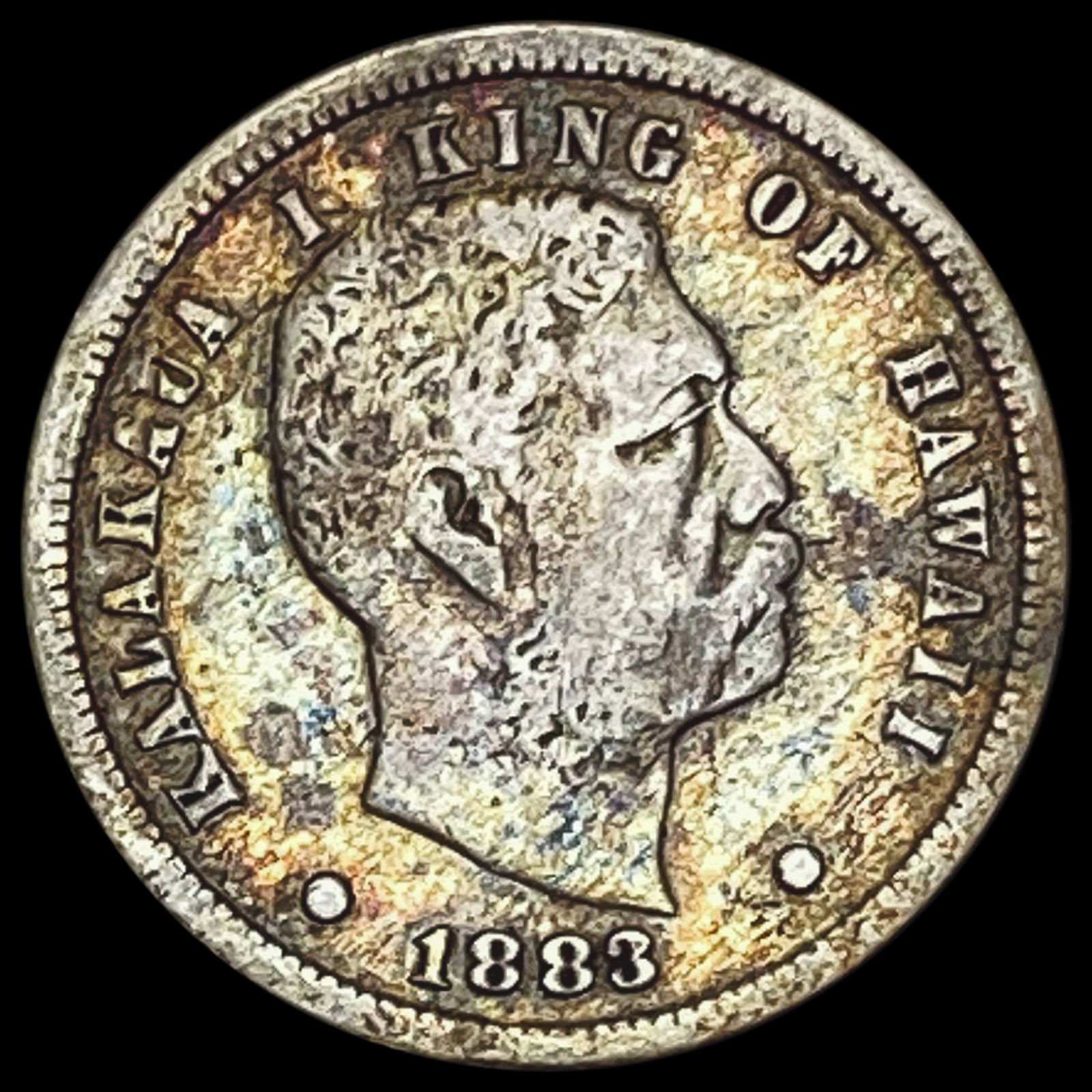 1883 Hawaii Dime LIGHTLY CIRCULATED (1 of 2)