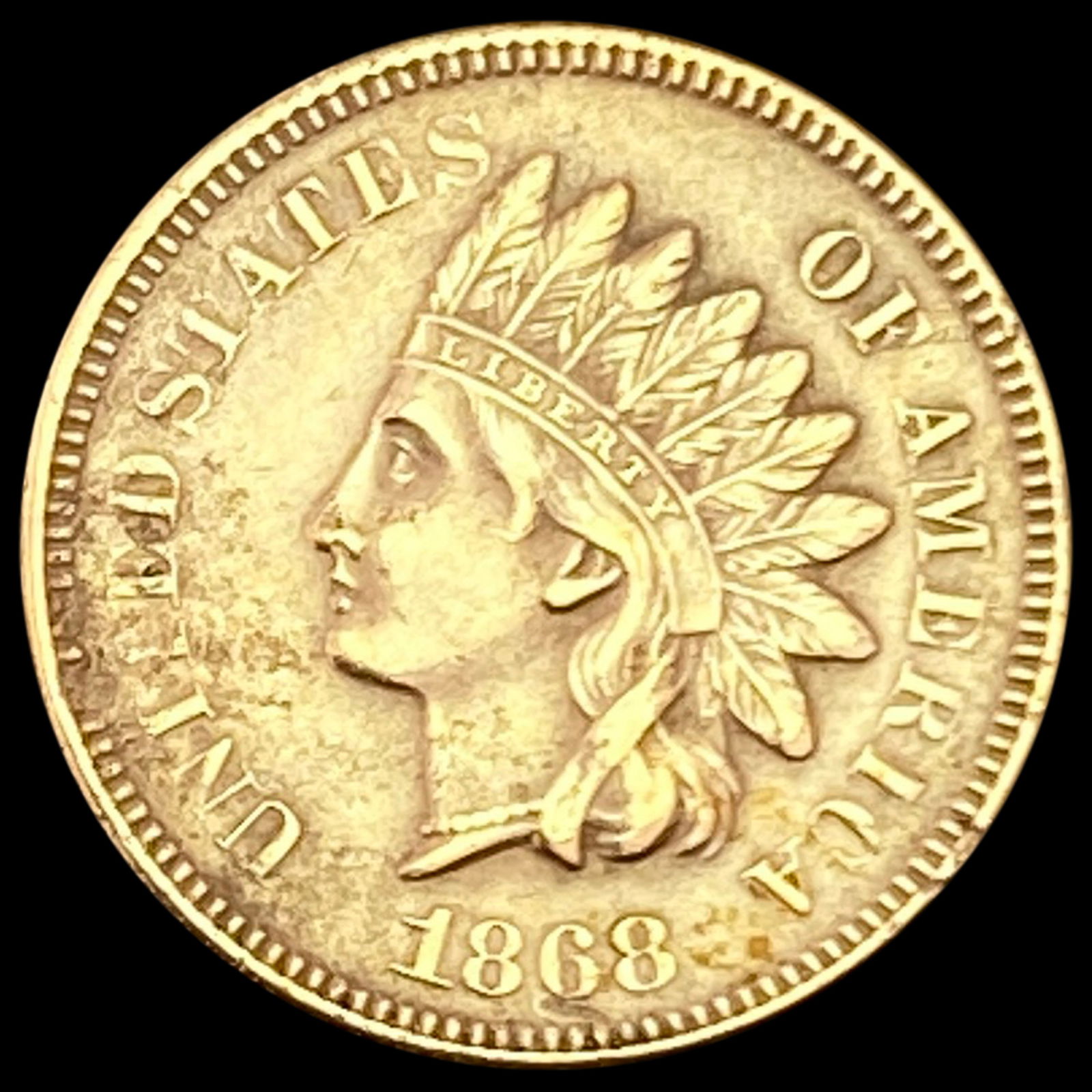 1868 Indian Head Cent CLOSELY UNCIRCULATED (1 of 2)