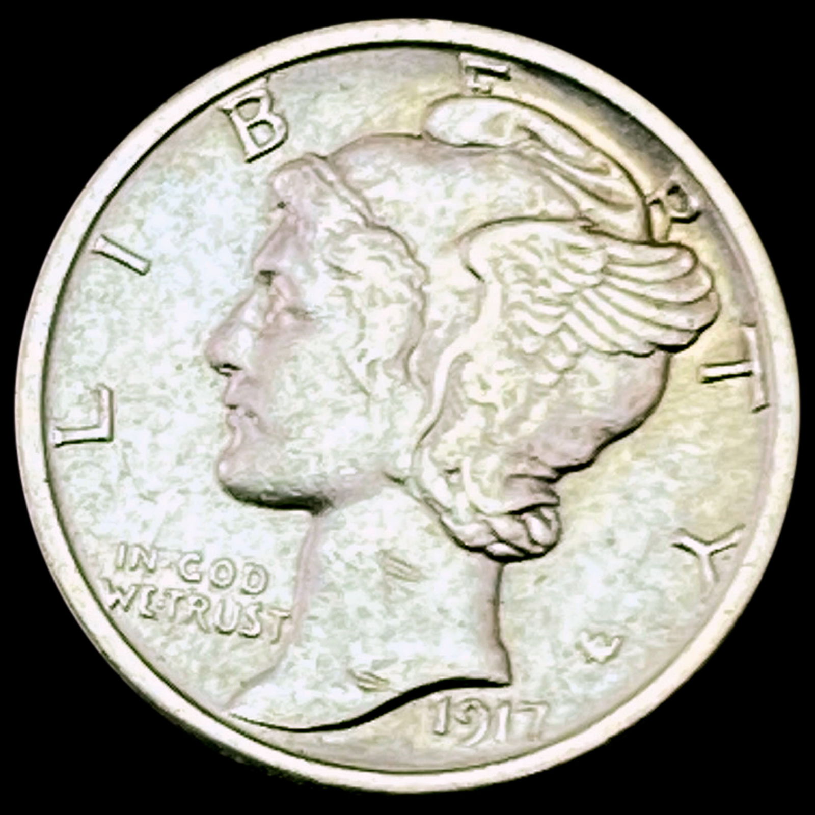 1917-S Mercury Dime CLOSELY UNCIRCULATED (1 of 2)