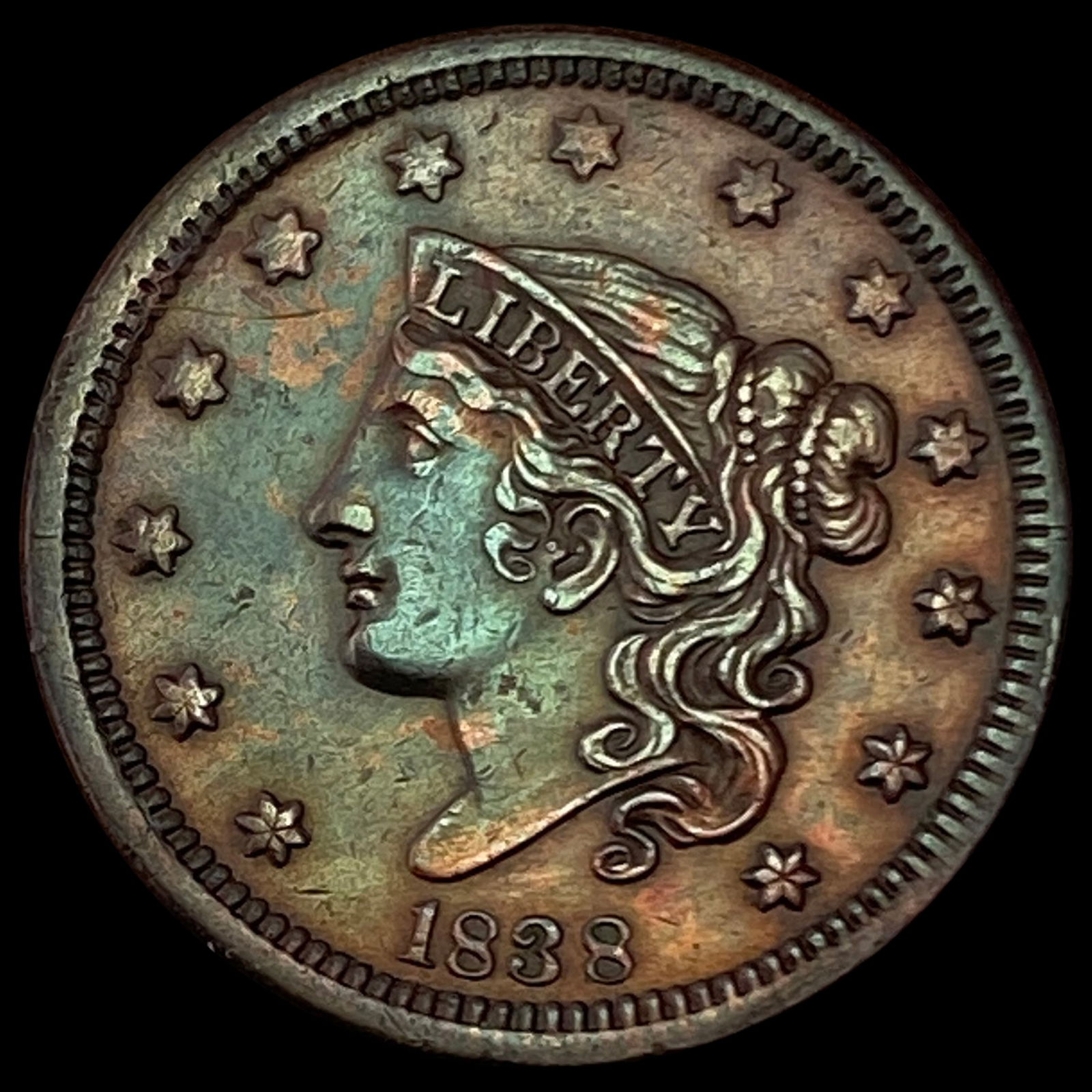 1838 Coronet Head Large Cent UNCIRCULATED (1 of 2)
