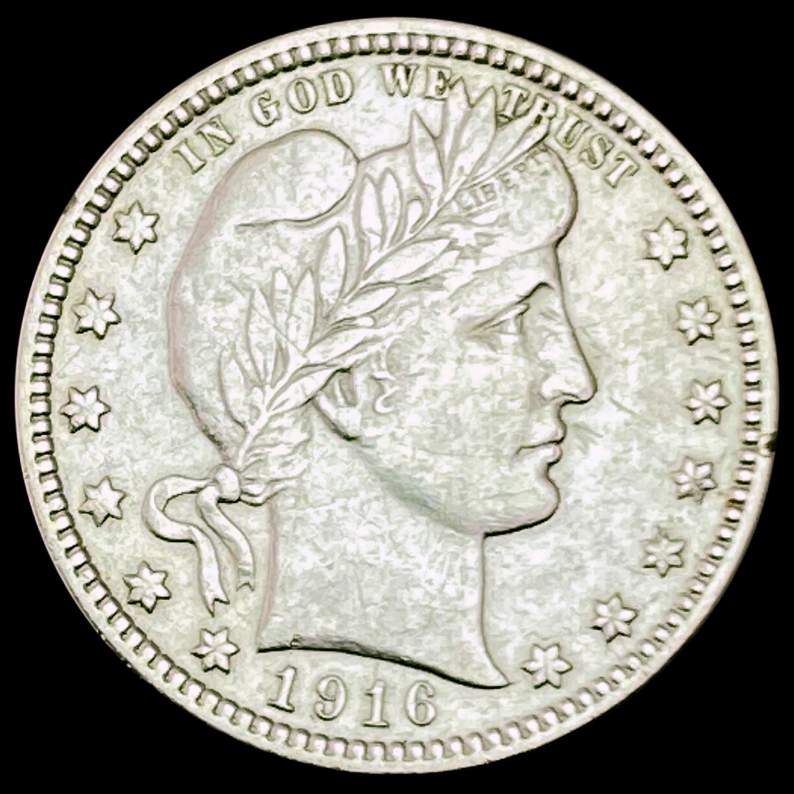 1916-D Barber Quarter LIGHTLY CIRCULATED (1 of 2)