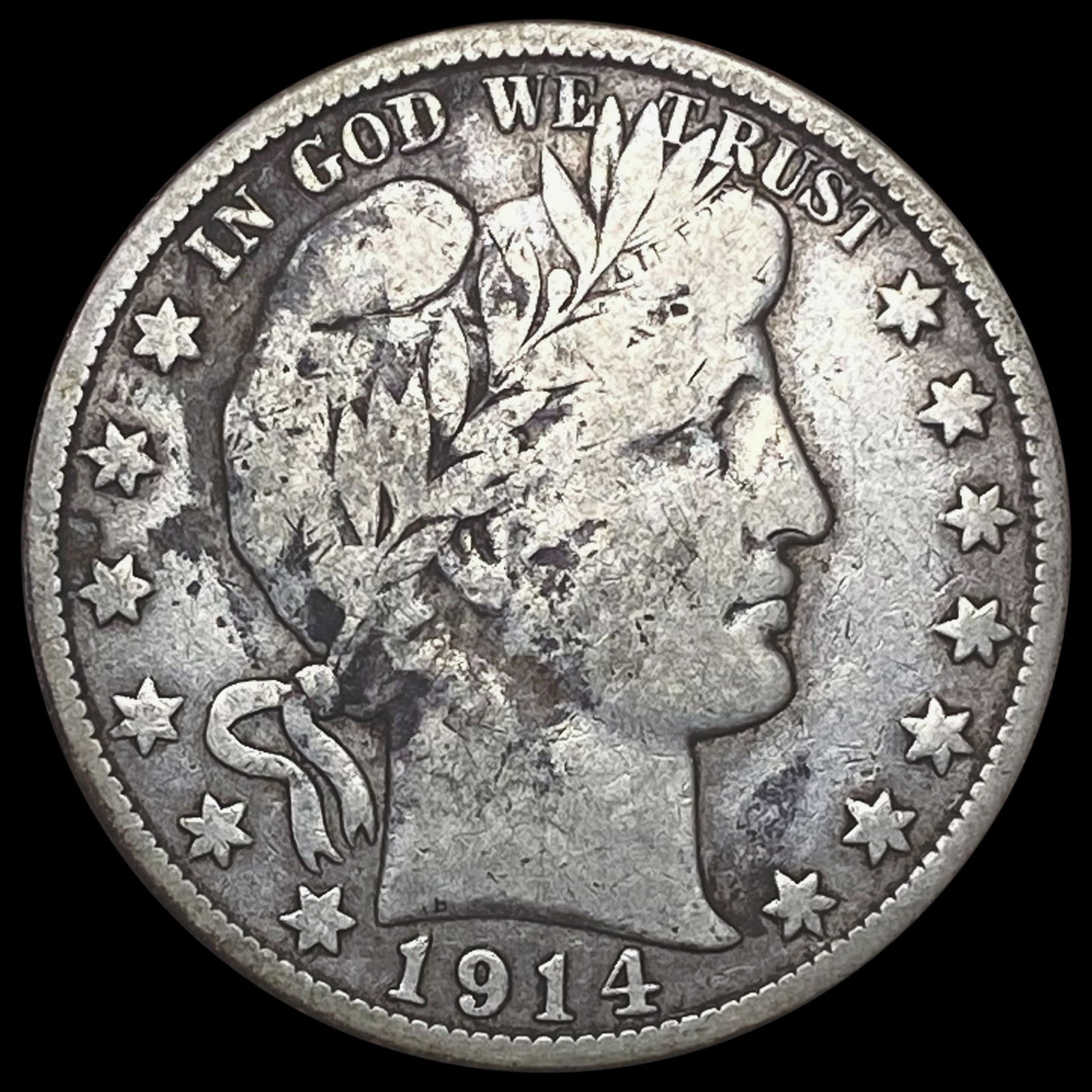 1914-S Barber Half Dollar NICELY CIRCULATED (1 of 2)