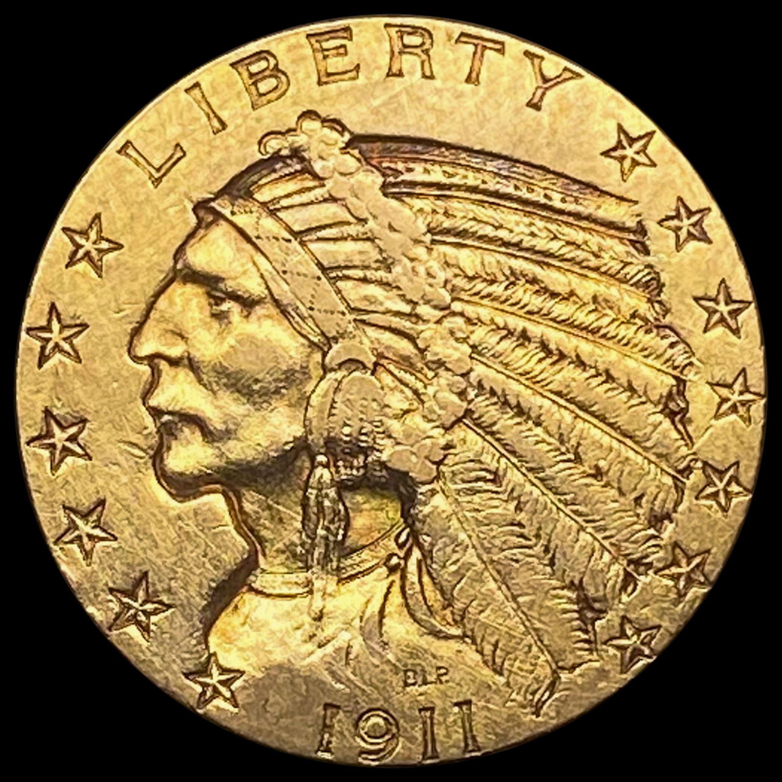 1911 Indian Head Half Eagle $5 NEARLY UNCIRCULATED (1 of 2)