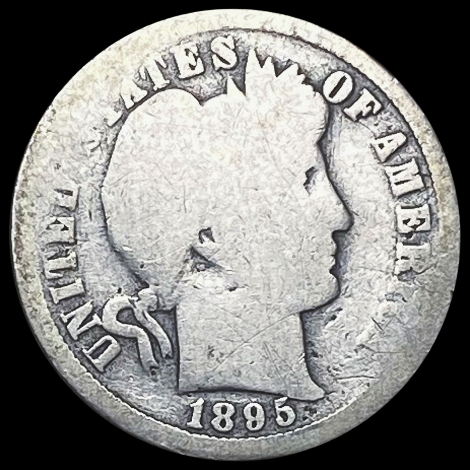 1895 Barber Dime NICELY CIRCULATED (1 of 2)