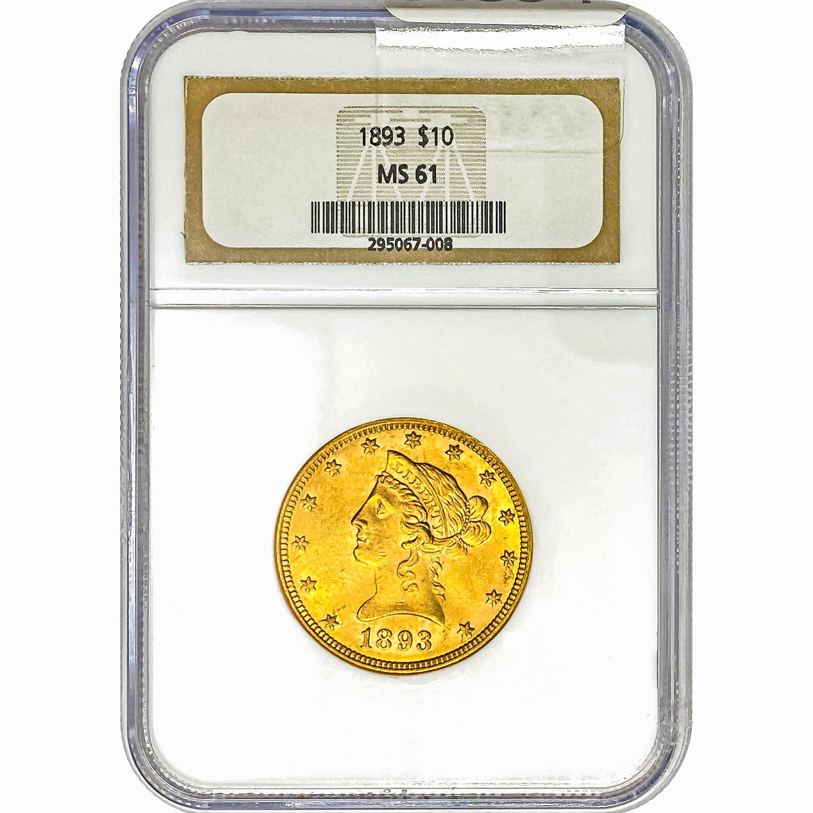 1893 $10 Gold Eagle NGC MS61 (1 of 2)
