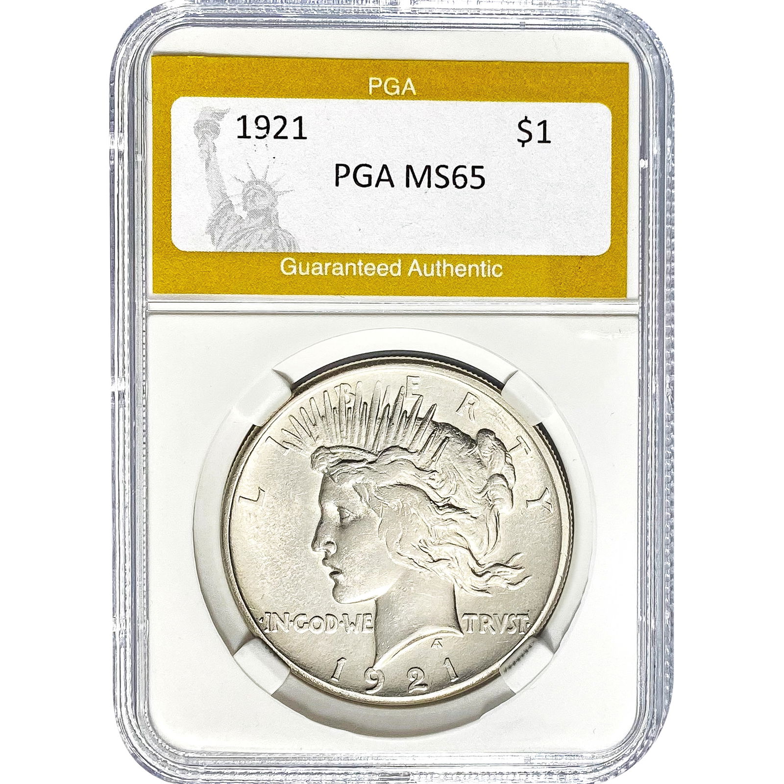 1921 Peace Dollar PGA MS65 (1 of 2)