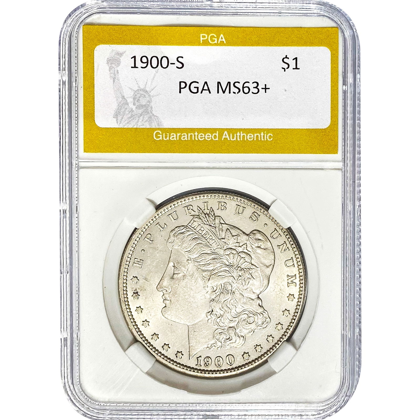1900-S Morgan Silver Dollar PGA MS63+ (1 of 2)