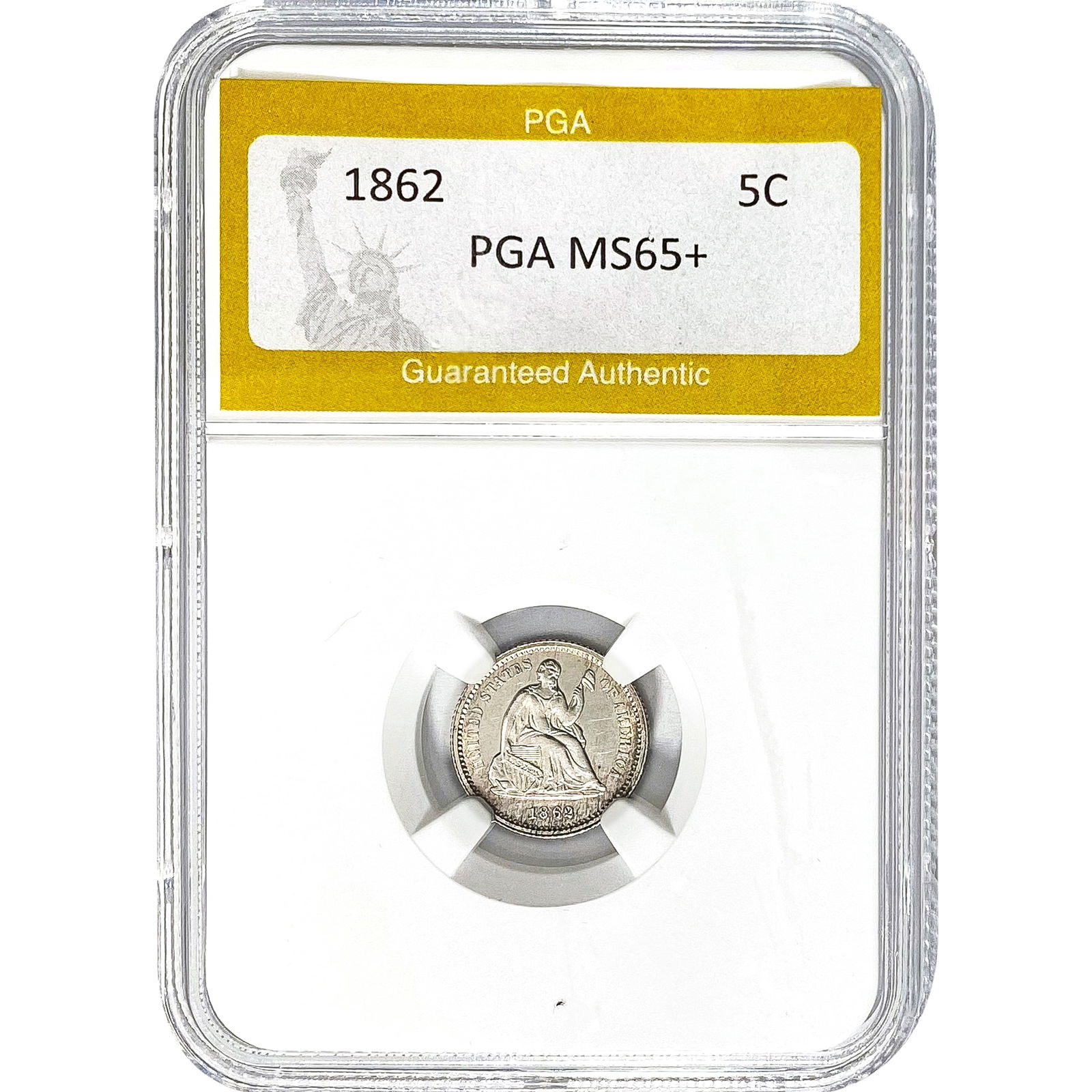 1862 Half Dime PGA MS65+ (1 of 2)