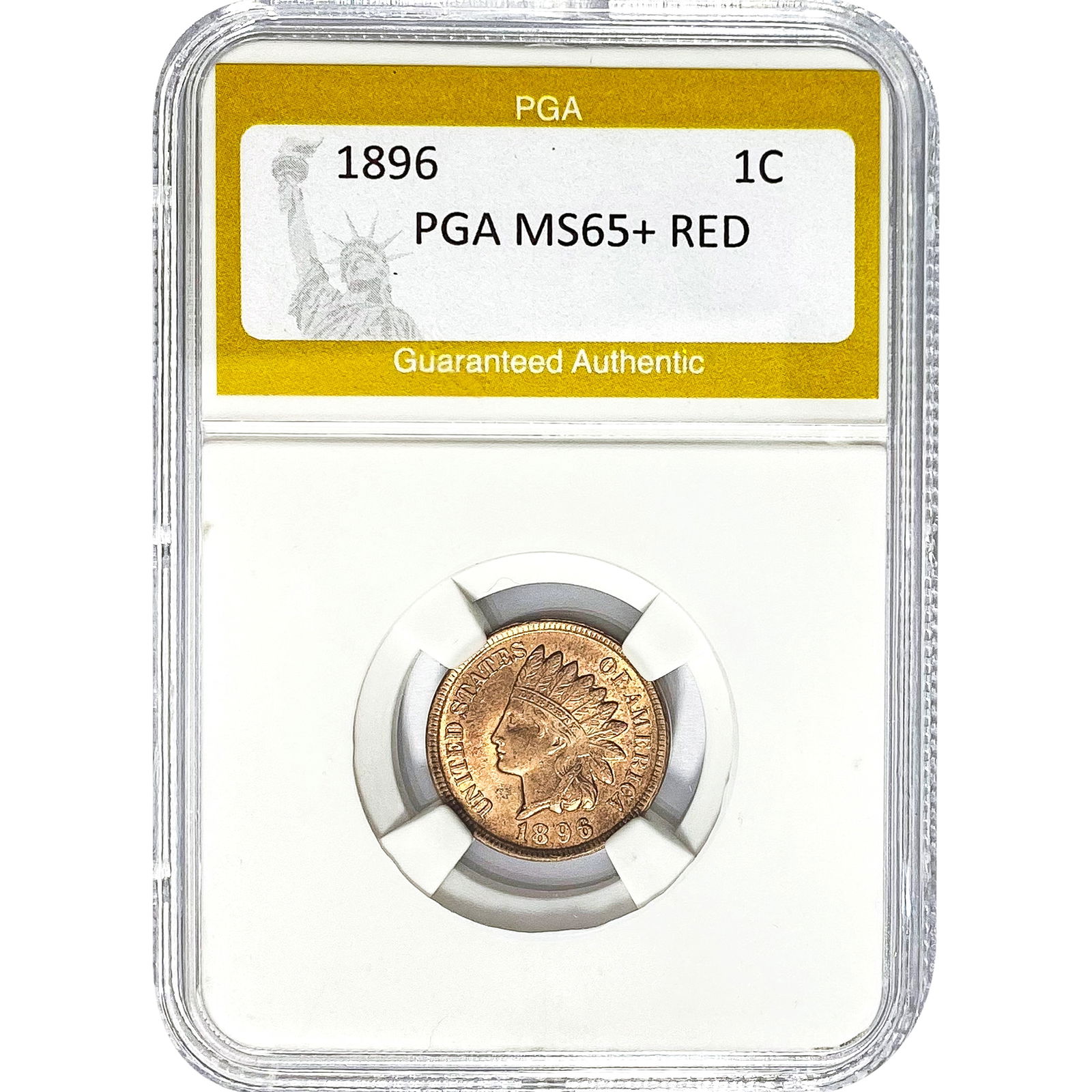 1896 Indian Head Cent PGA MS65+ RED (1 of 2)