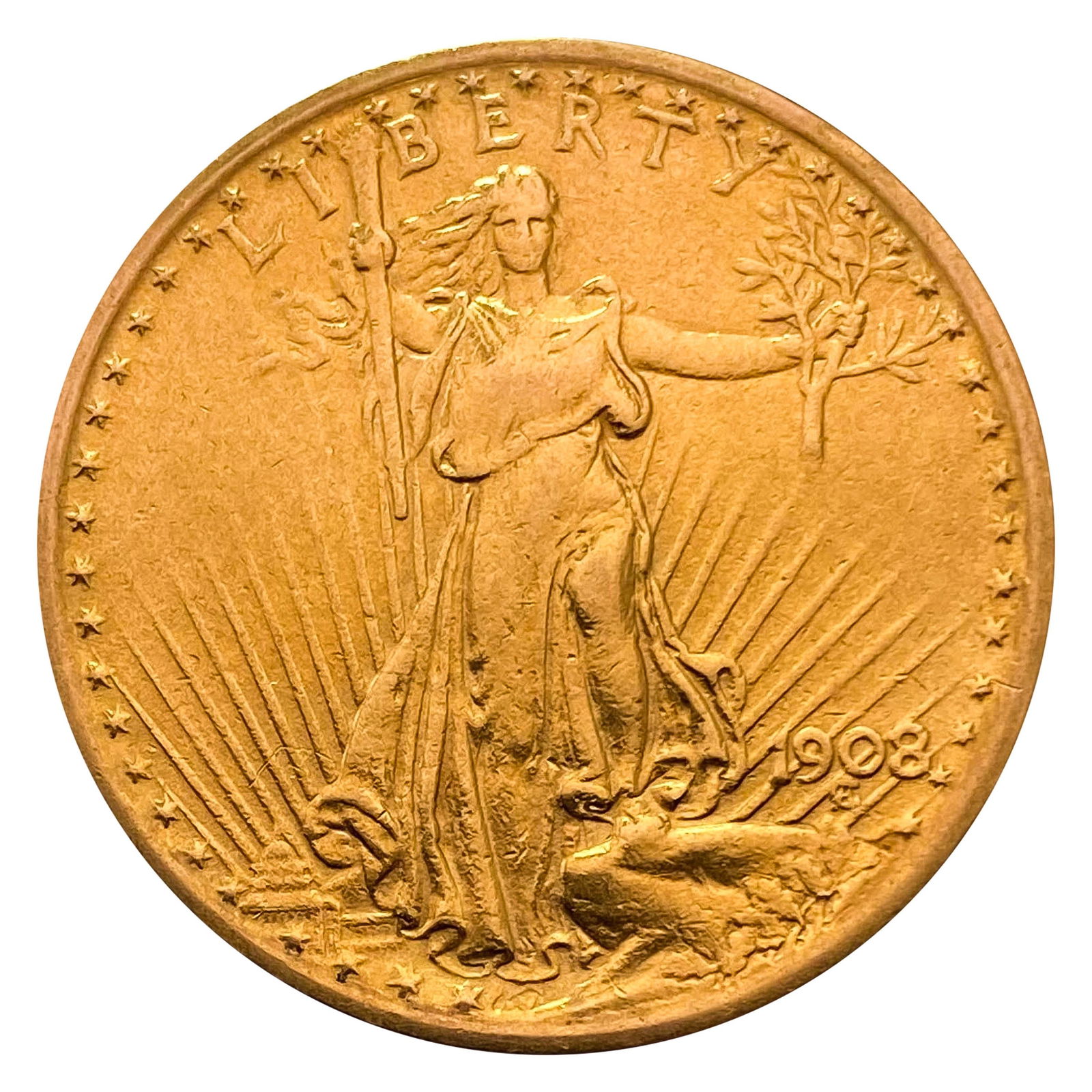 1908 Motto $20 Gold Double Eagle UNCIRCULATED (1 of 2)