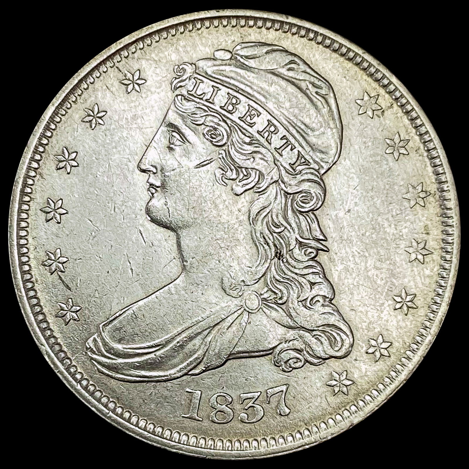 1837 Capped Bust Half Dollar CHOICE AU (1 of 2)
