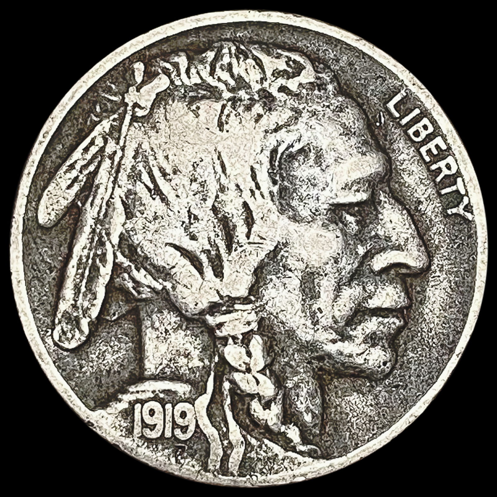 1919-D Buffalo Nickel LIGHTLY CIRCULATED (1 of 2)
