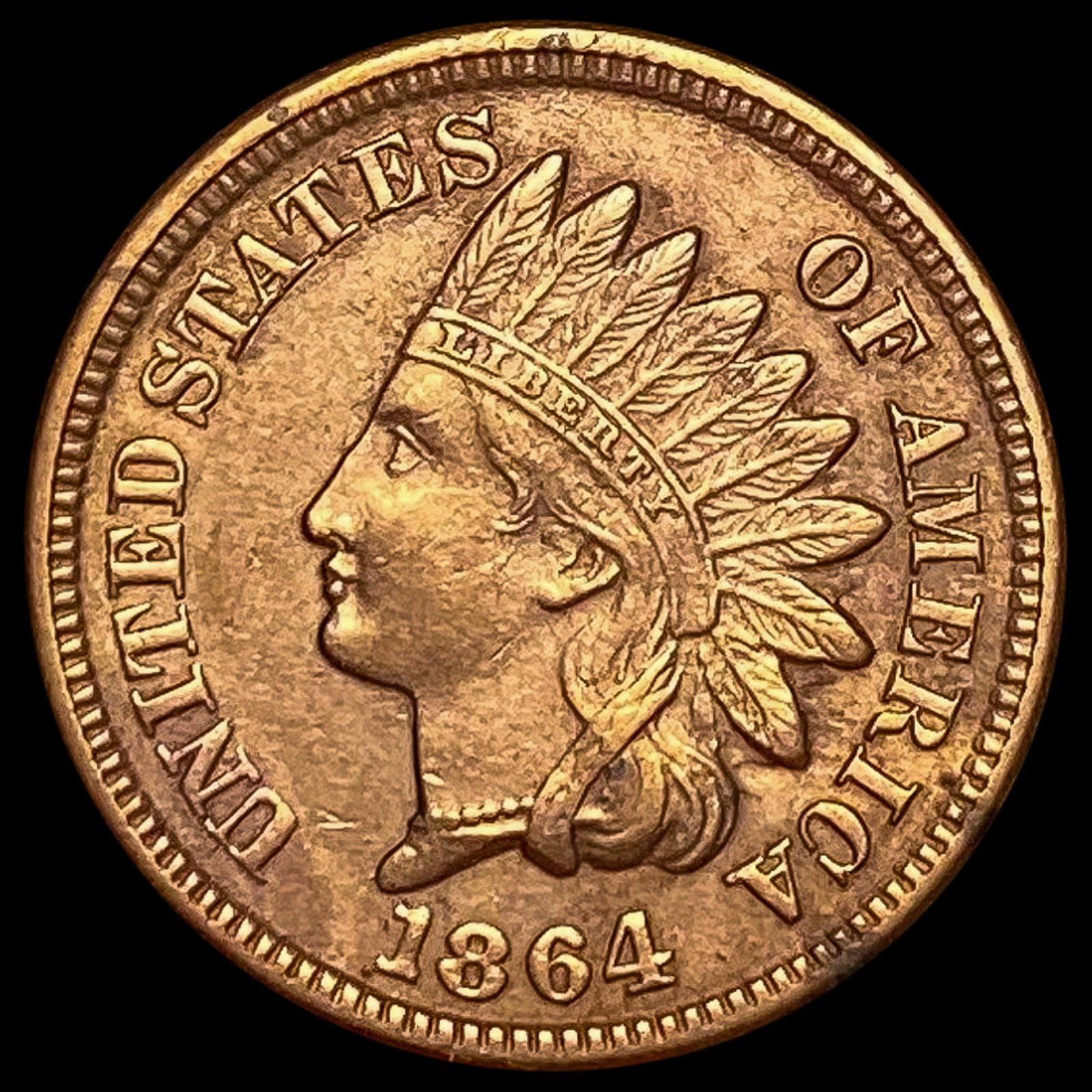 1864 Indian Head Cent CHOICE AU (1 of 2)