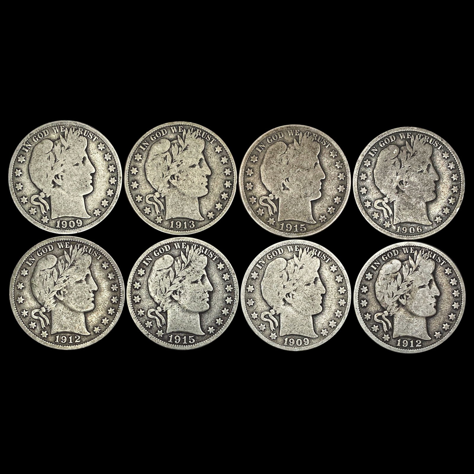 1909 Barber Half Dollar   1913 Barber Ha LIGHTLY CIRCULATED (1 of 2)