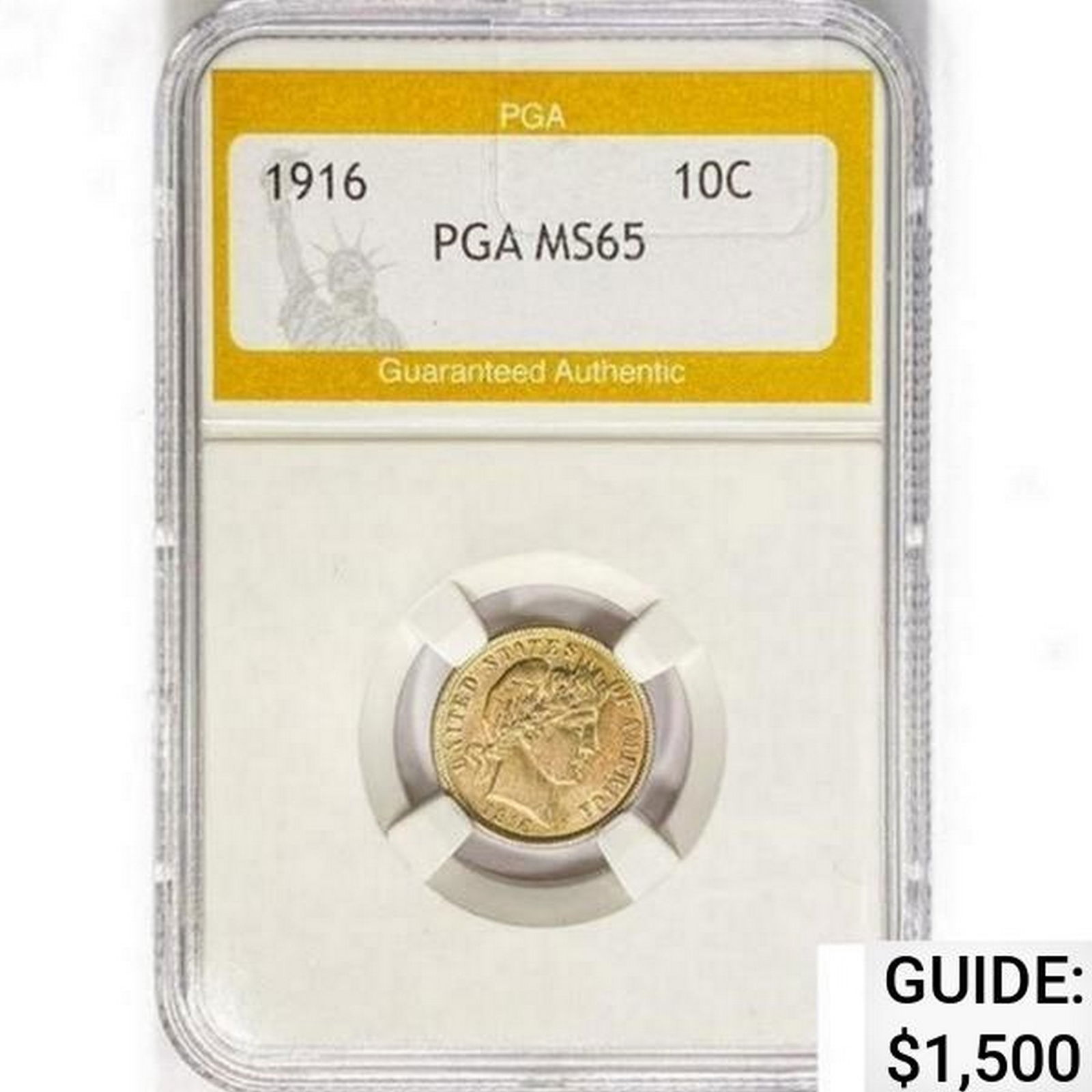 1916 Barber Dime PGA MS65 (1 of 2)