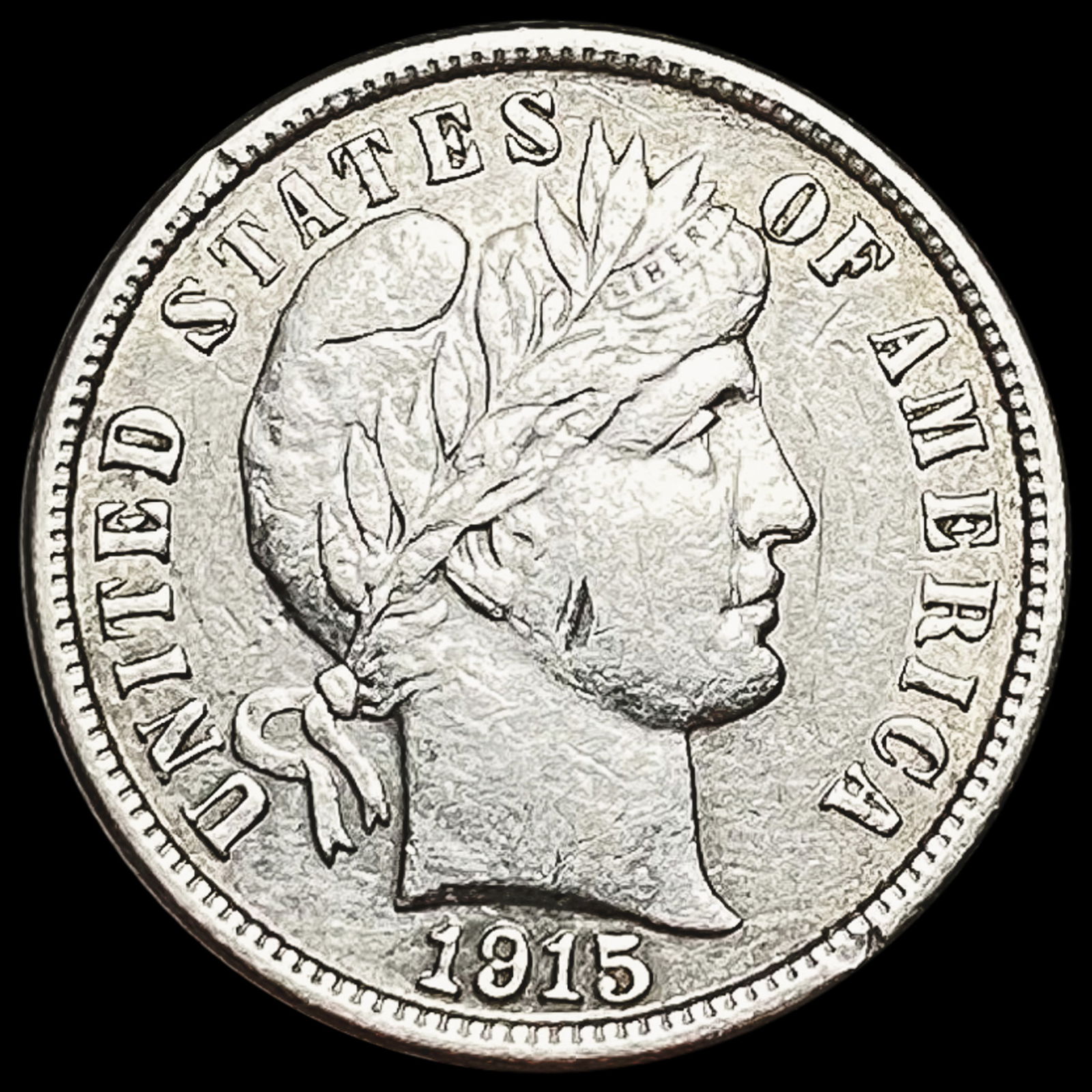 1915-S Barber Dime CLOSELY UNCIRCULATED (1 of 2)