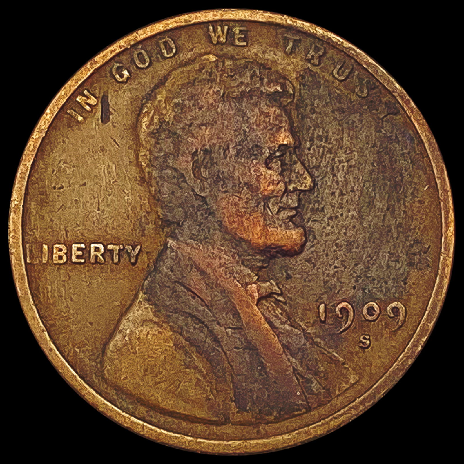 1909-S Wheat Cent NEARLY UNCIRCULATED (1 of 2)
