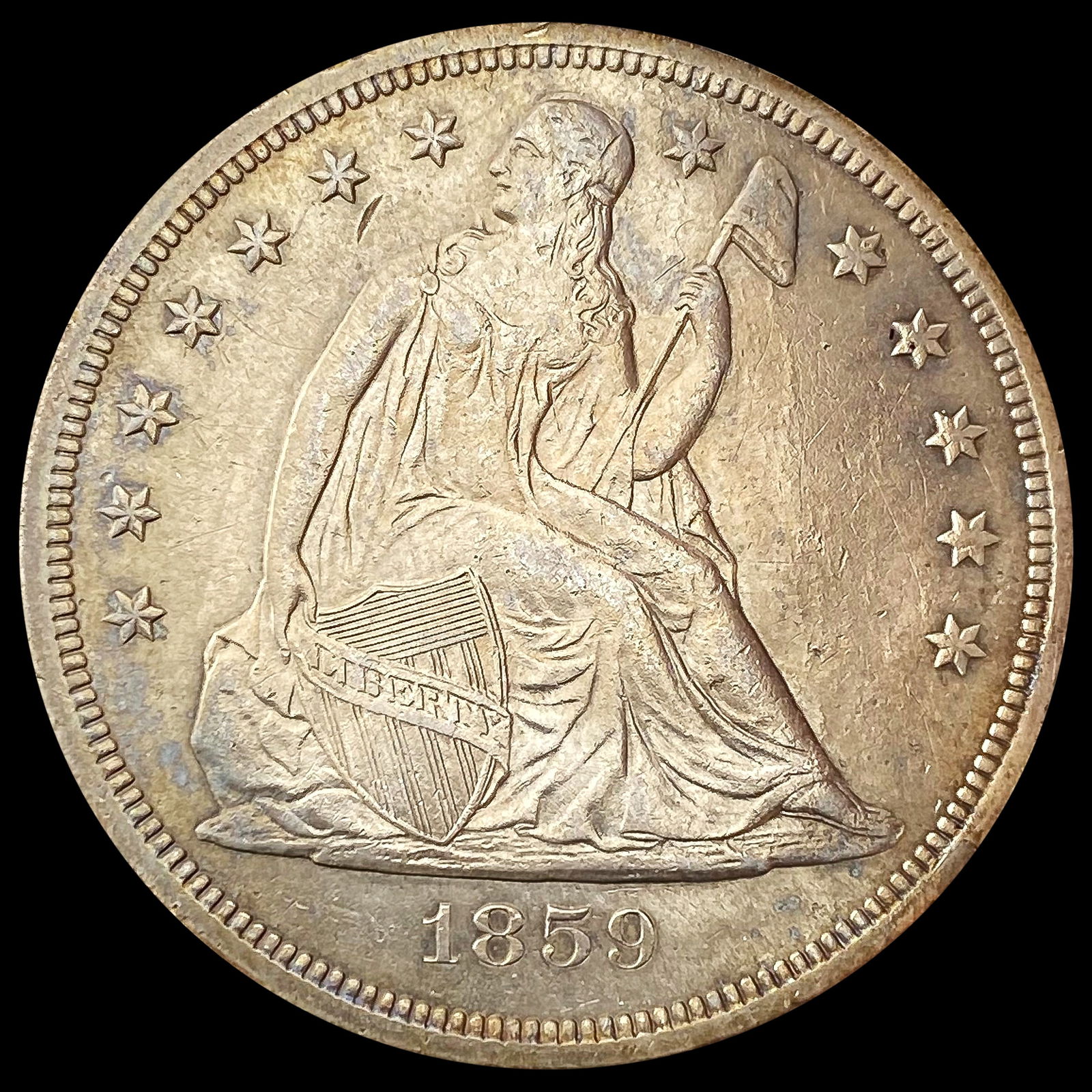 1859-O Seated Liberty Dollar CLOSELY UNCIRCULATED (1 of 2)