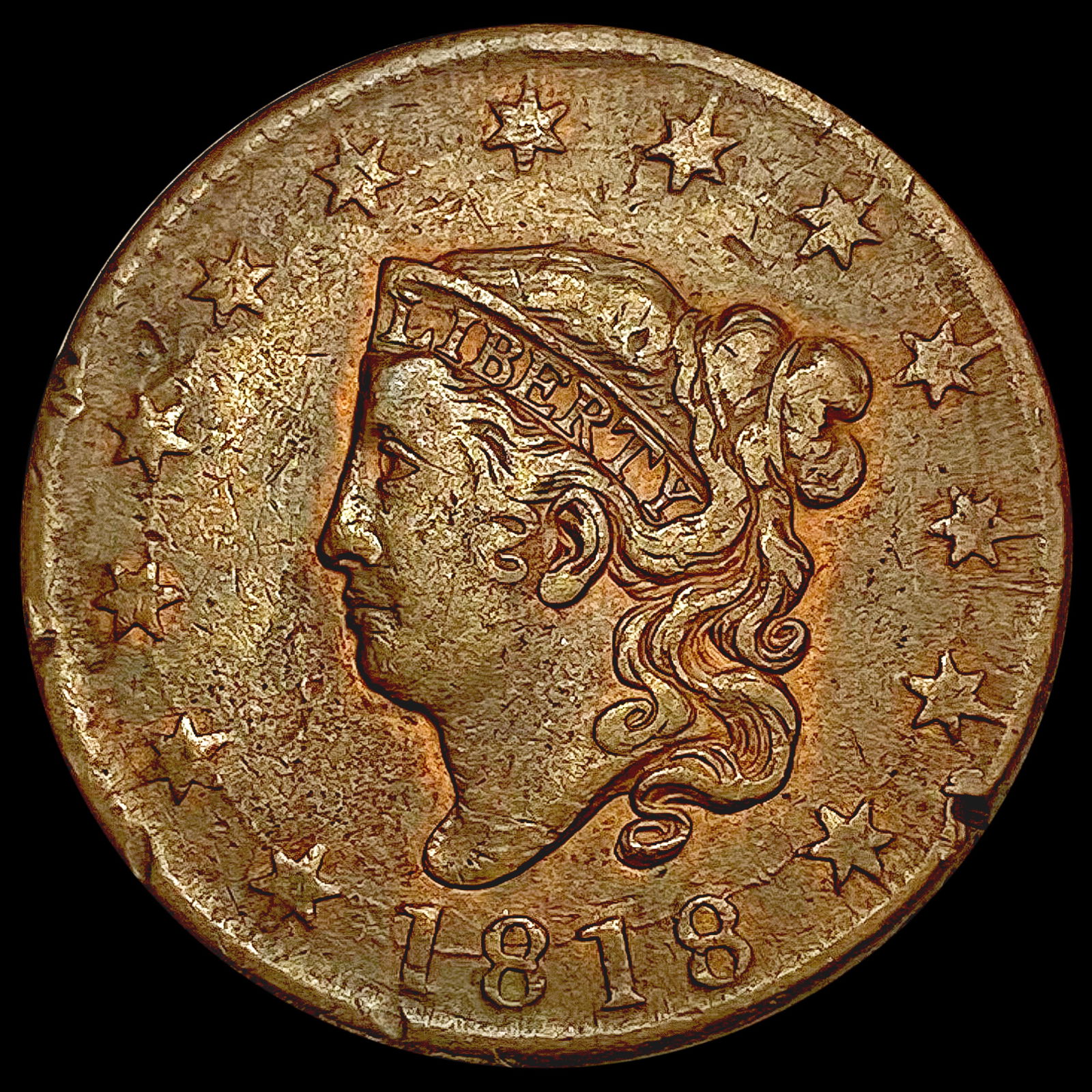 1818 Classic Head Large Cent CLOSELY UNCIRCULATED (1 of 2)