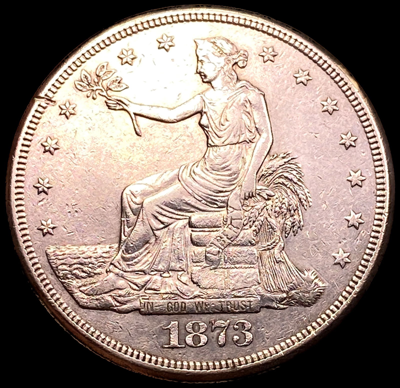 1873-CC Silver Trade Dollar CHOICE AU (1 of 2)
