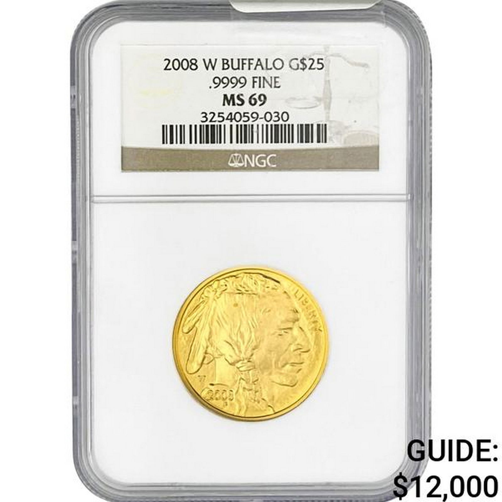 2008-W 1/2oz $25 Gold Buffalo NGC MS69 (1 of 2)