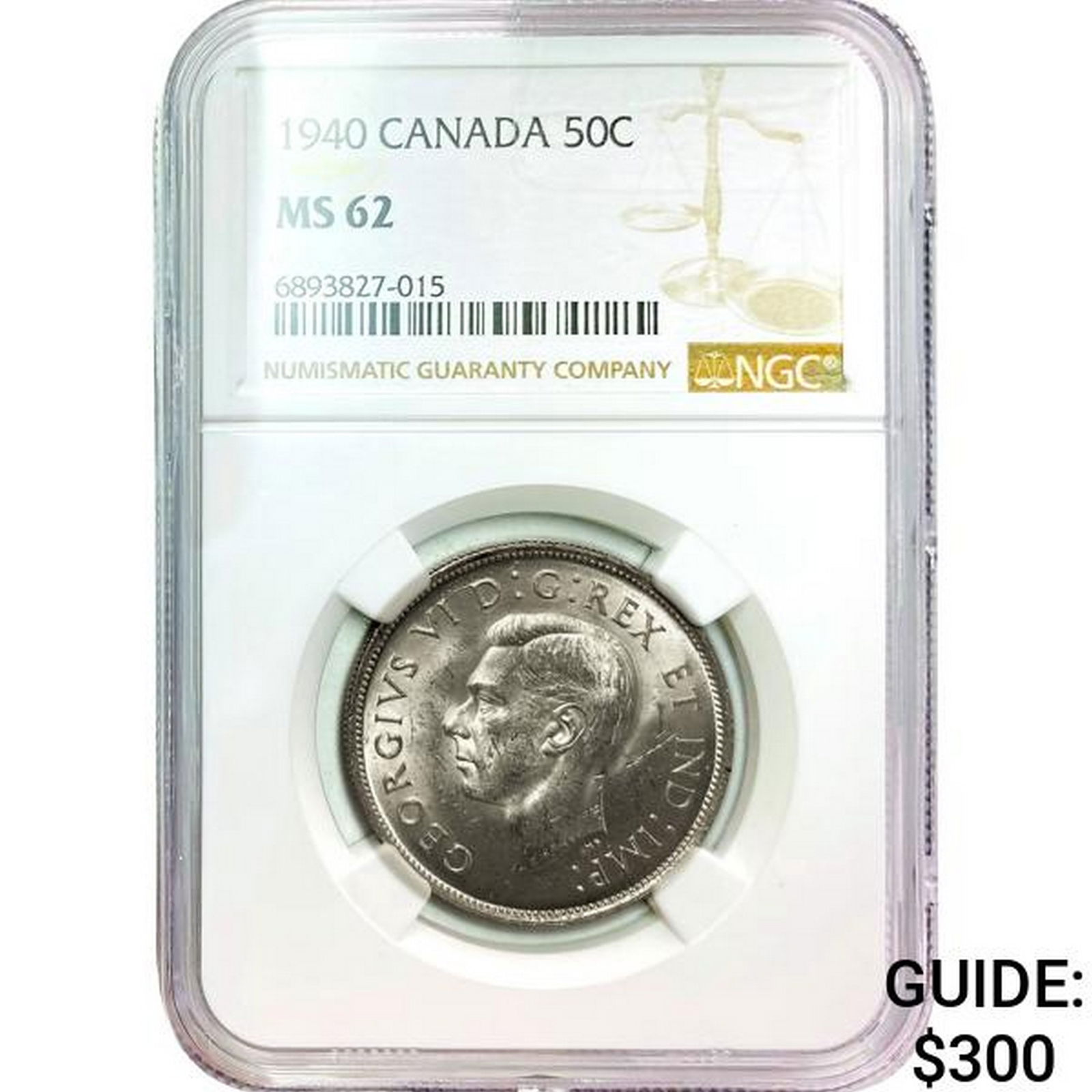 1940 Canada 50C NGC MS62 (1 of 2)