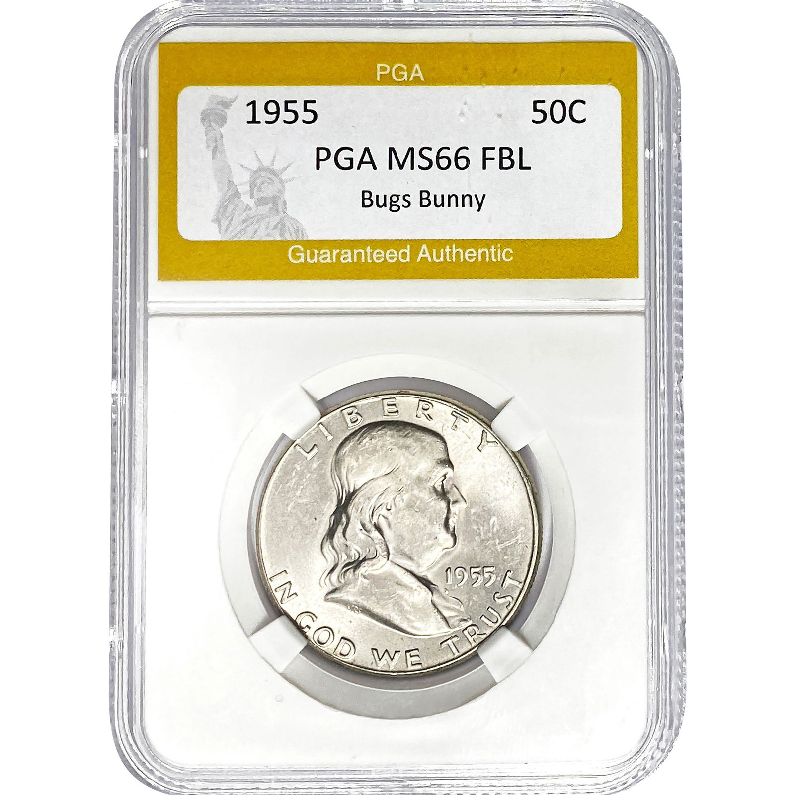 1955 50C PGA MS66 FBL Bugs Bunny (1 of 2)