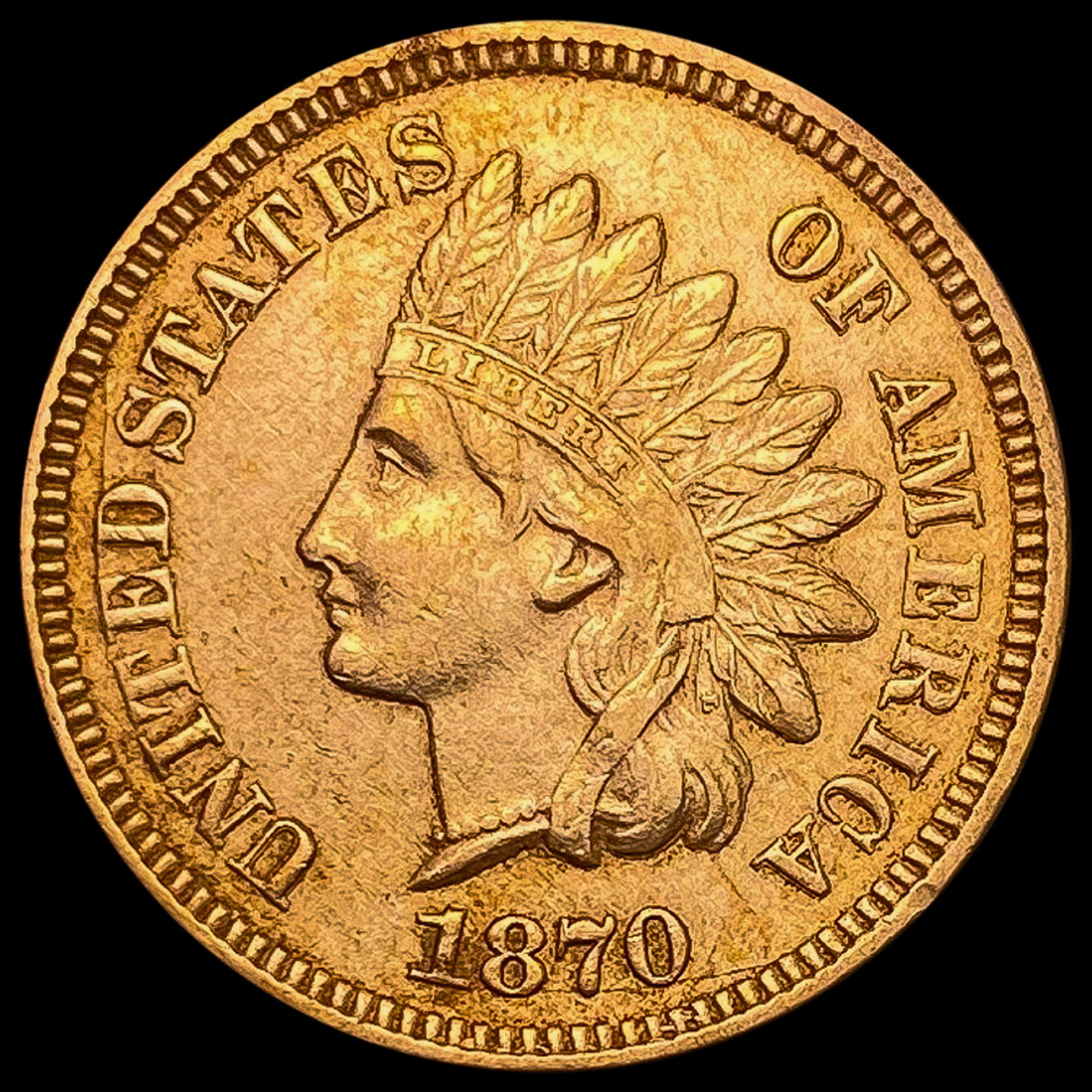 1870 RD Indian Head Cent UNCIRCULATED (1 of 2)