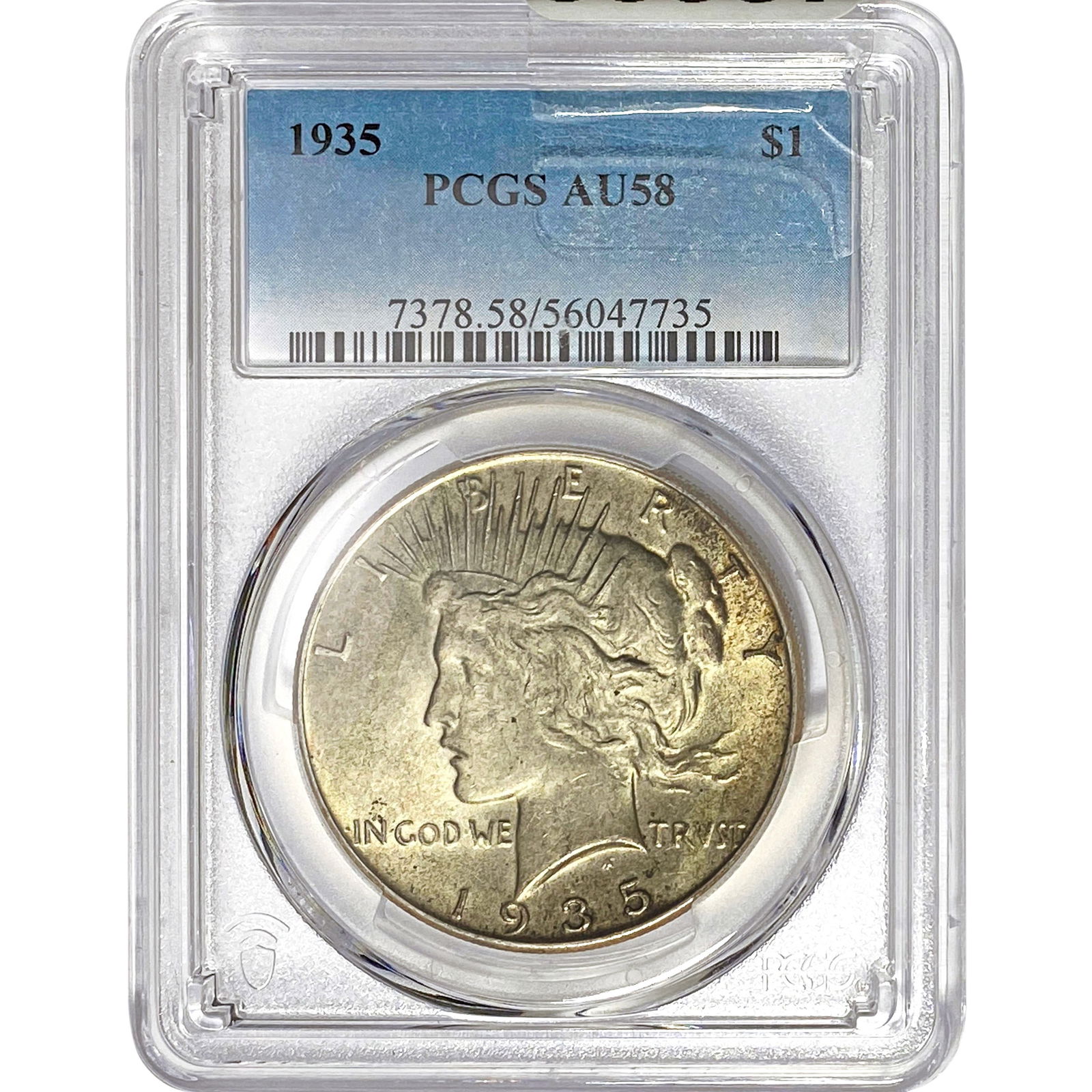 1935 $1 Peace Dollar PCGS AU58 (1 of 2)