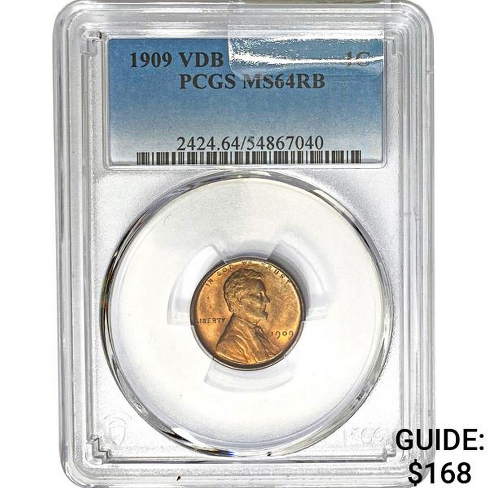 1909 VDB 1C PCGS MS64RB (1 of 2)
