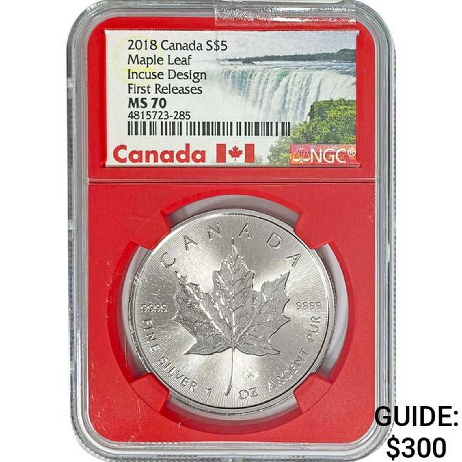 コレクション NGC MS69 2018 Canada Maple Leaf $5 2018 $5 Canada Maple Leaf Incuse Design Early Releases NGC