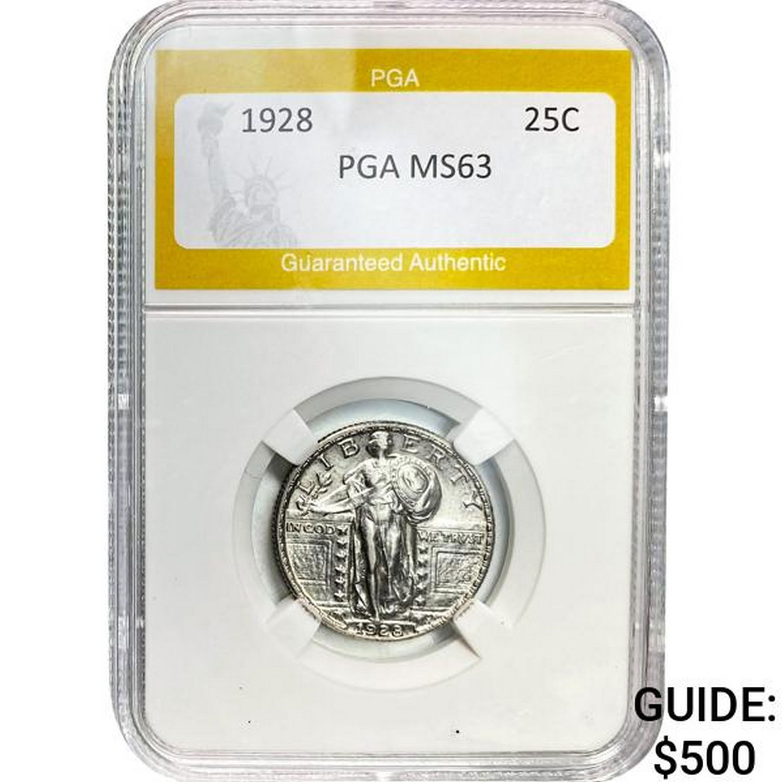 1928 25C Standing Liberty PGA MS63 (1 of 2)