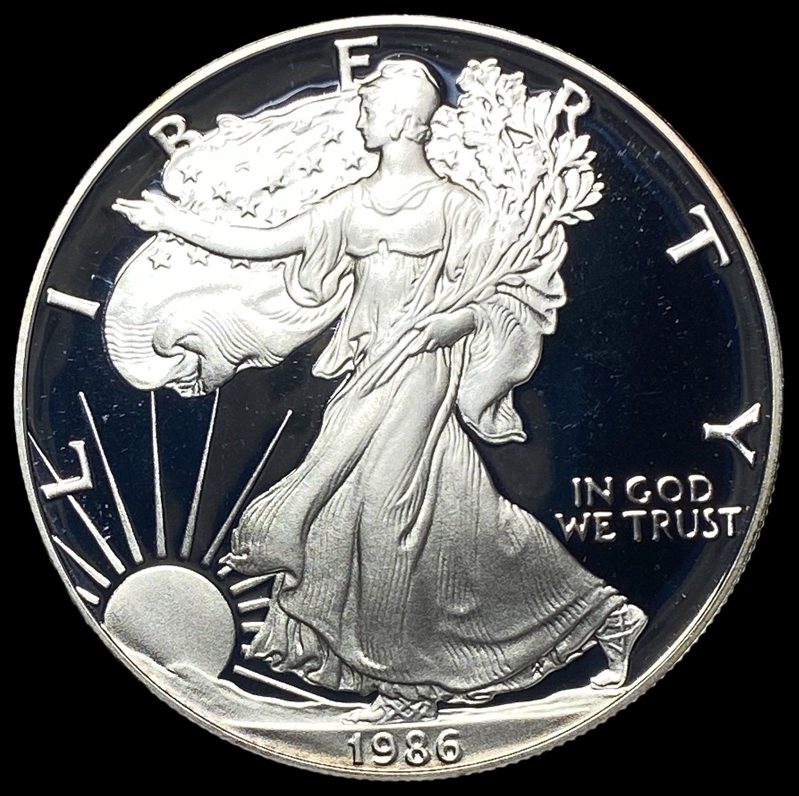 1986-S American Silver Eagle GEM PROOF: 1986-S American Silver Eagle GEM PROOF