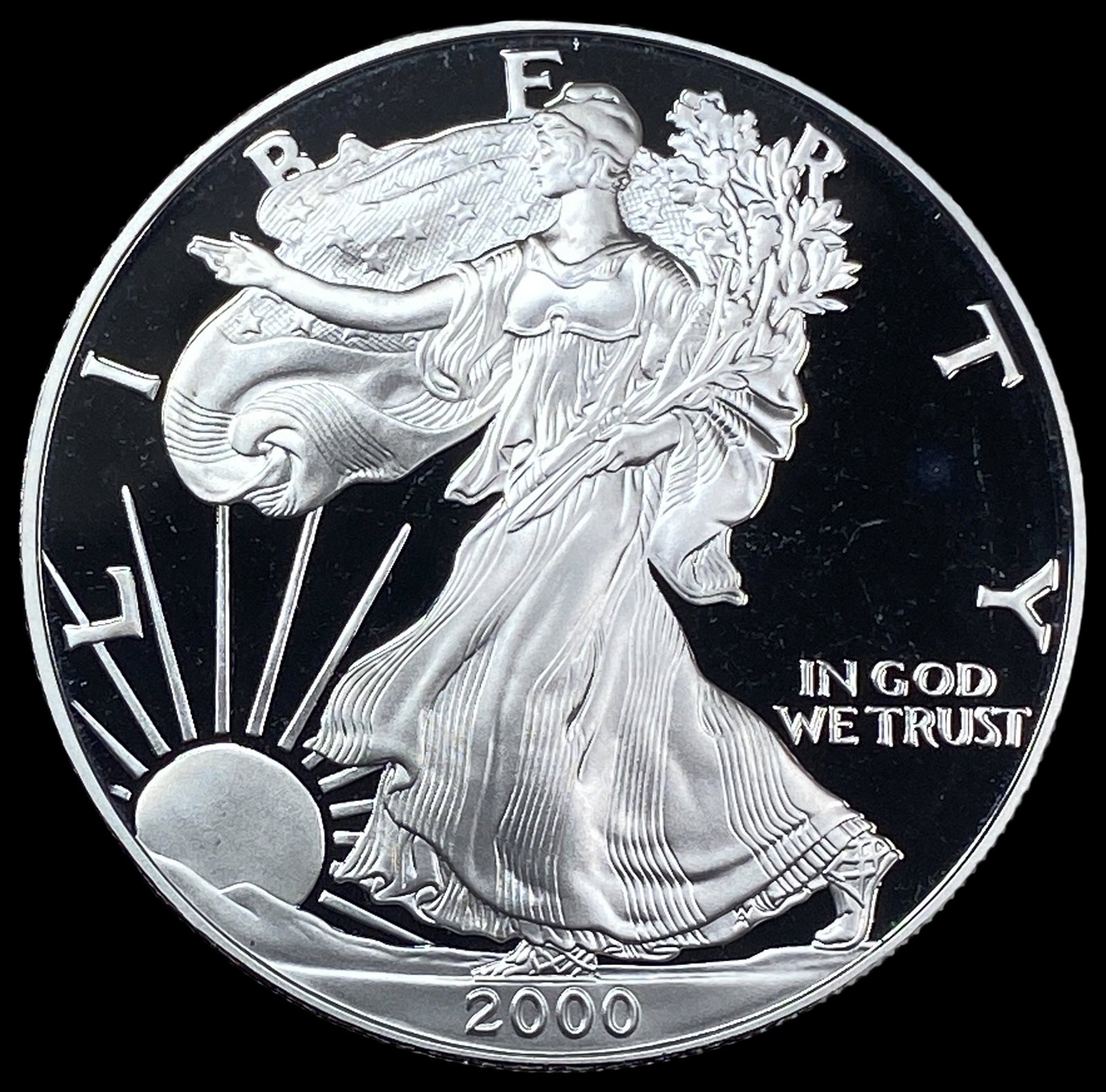 2000 American Silver Eagle GEM PROOF: 2000 American Silver Eagle GEM PROOF