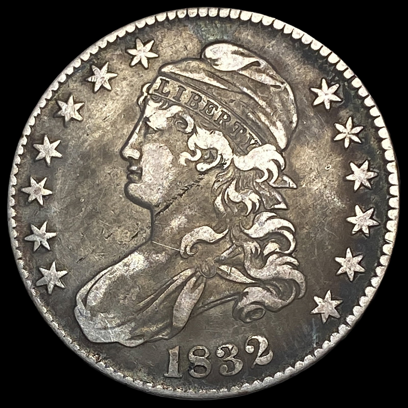 1832 Capped Bust Half Dollar LIGHTLY CIRCULATED: 1832 Capped Bust Half Dollar LIGHTLY CIRCULATED