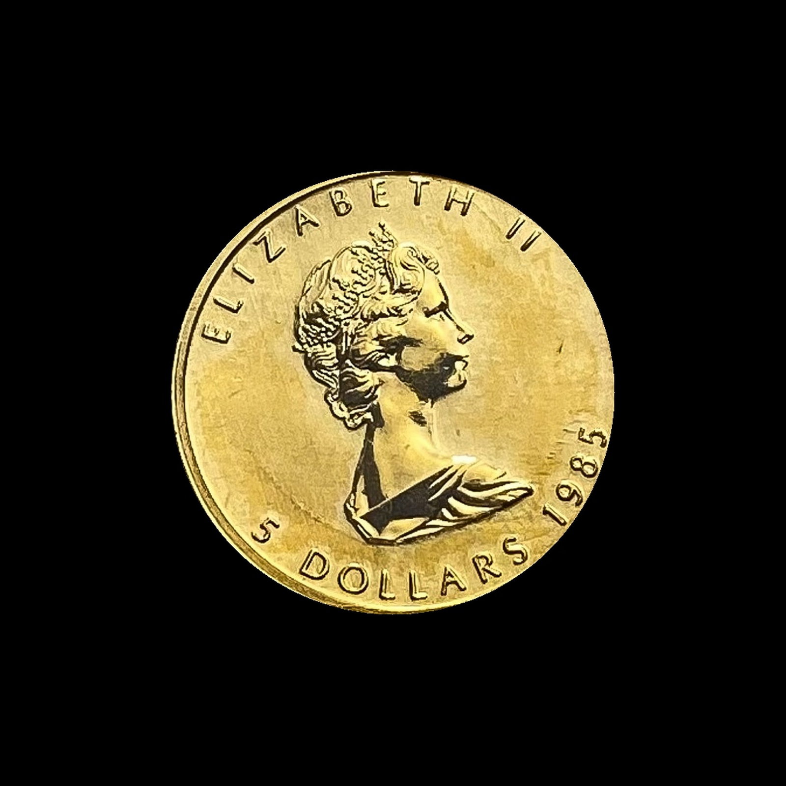 1985 1/10 oz Gold Canadian Maple Leaf $5 SUPERB GEM BU: 1985 1/10 oz Gold Canadian Maple Leaf $5 SUPERB GEM BU