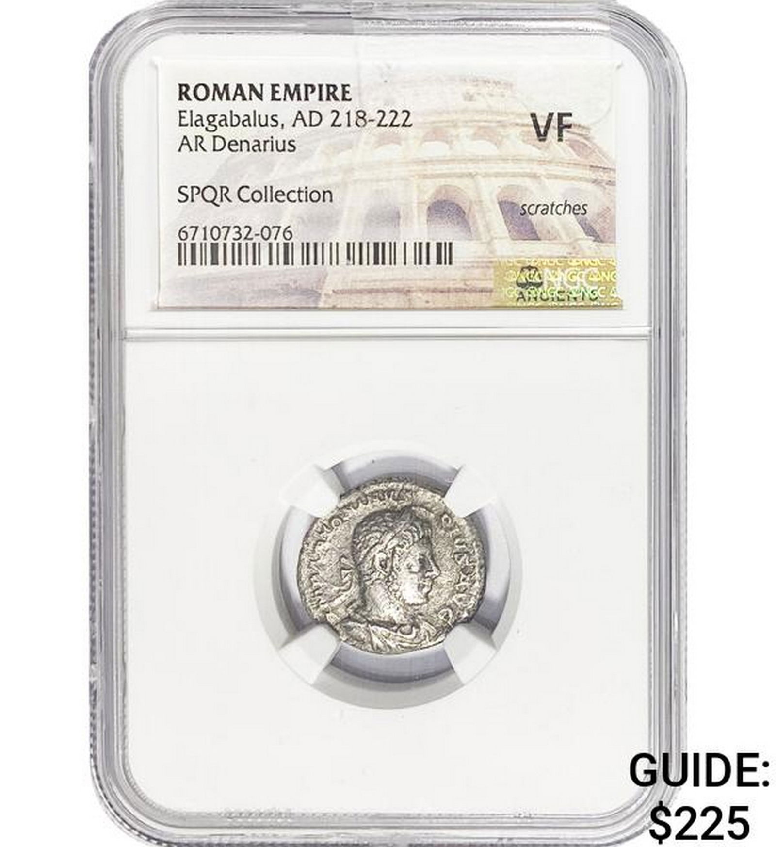 Roman Elagabalus, AD 218-22 Silver Denarius NGC (1 of 2)