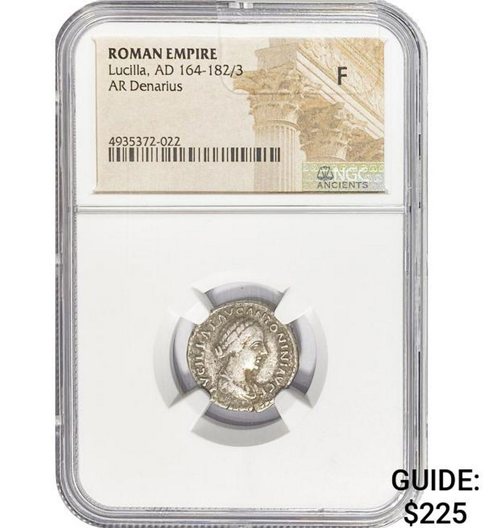 Roman Lucilla, AD 164-182/3 Silver Denarius NGC F (1 of 2)