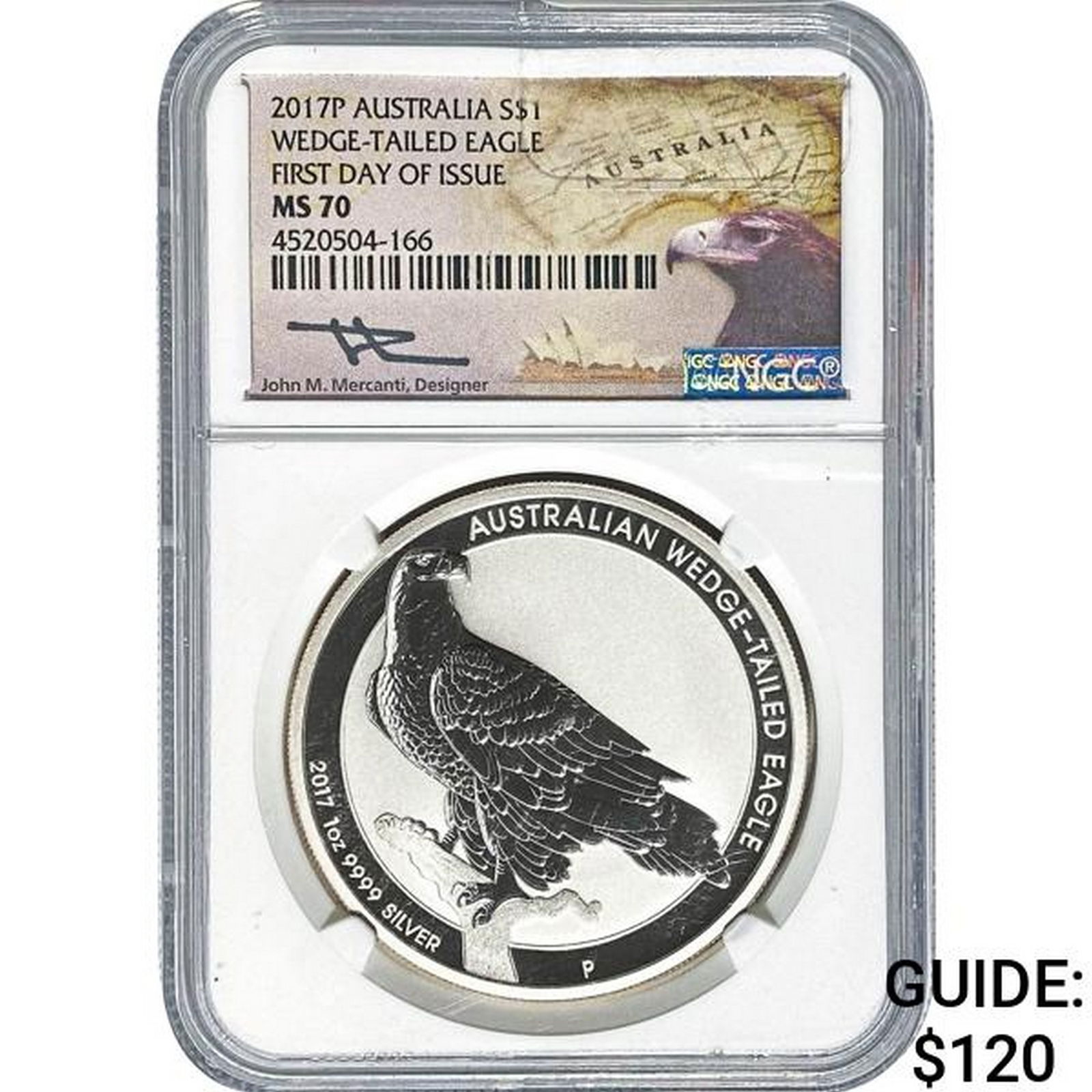 2017-P Australia $1 Wedge-Tailed Eagle N (1 of 2)