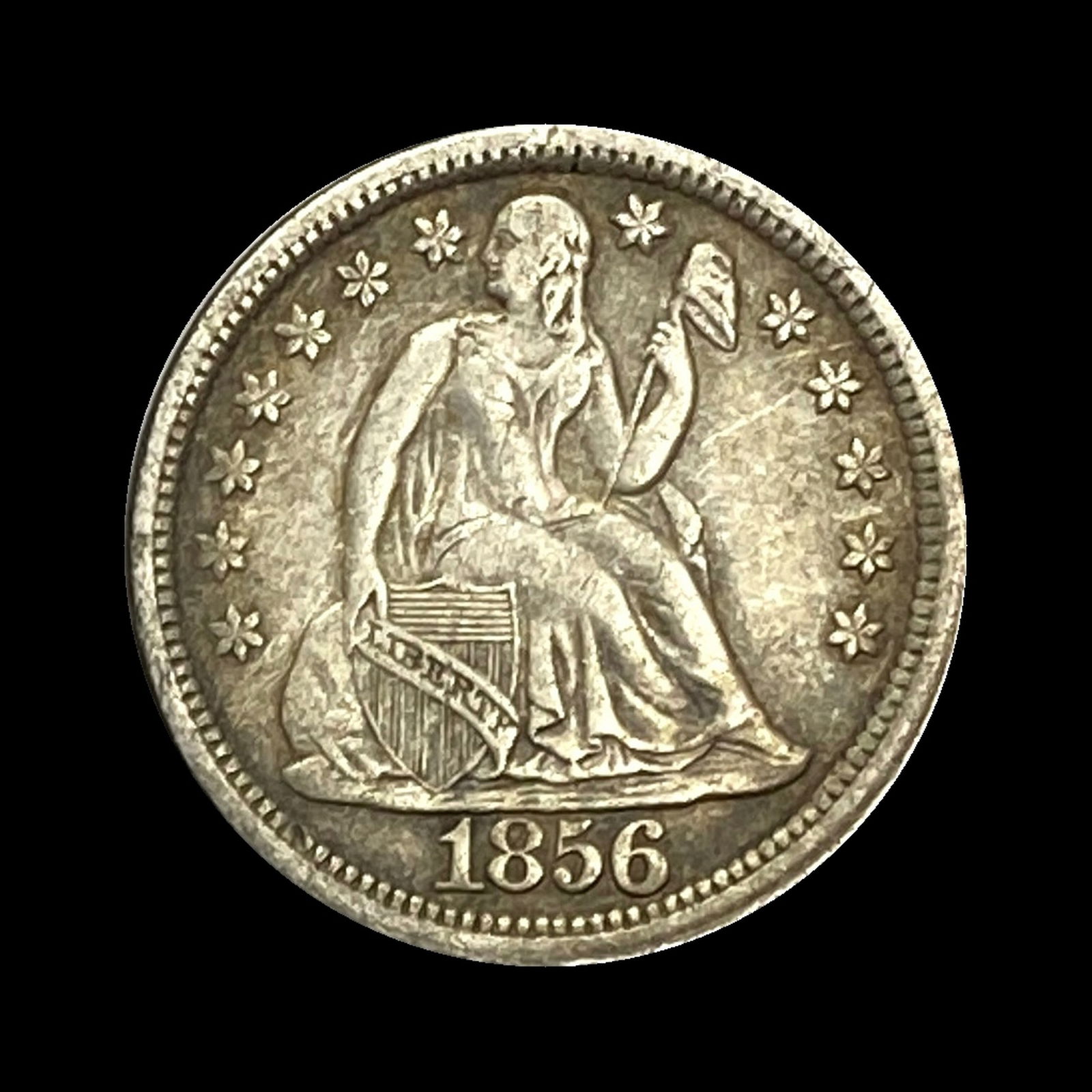 CLOSELY UNCIRCULATED 1856 Seated Liberty Dime (1 of 2)