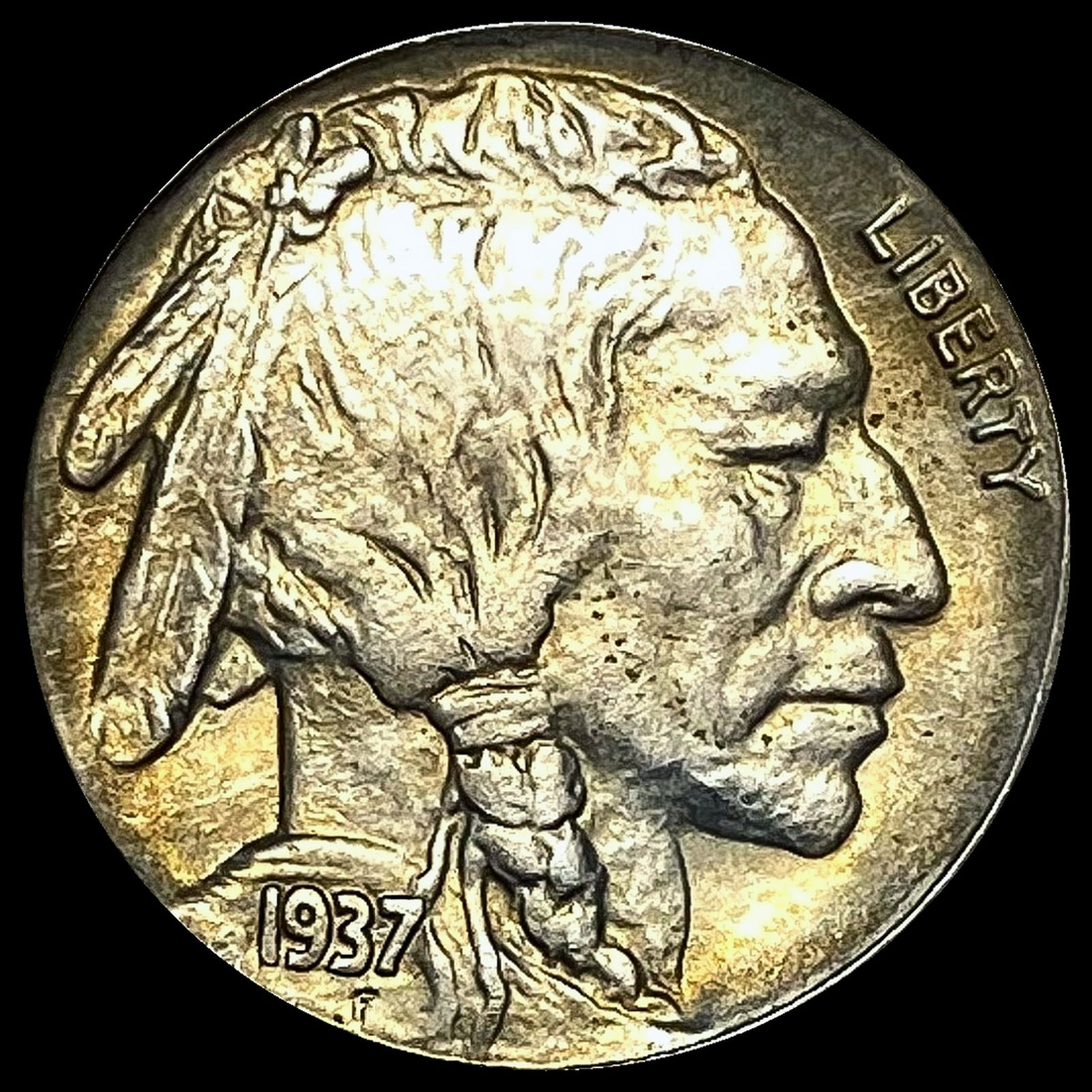 UNCIRCULATED 1937-S Nickel Five Cents Buffalo (1 of 2)