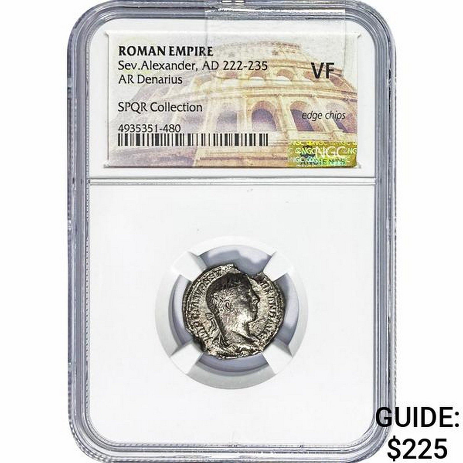 Roman Sev. Alexander, AD 222-235 Silver Denarius: Roman Sev. Alexander, AD 222-235 Silver Denarius
