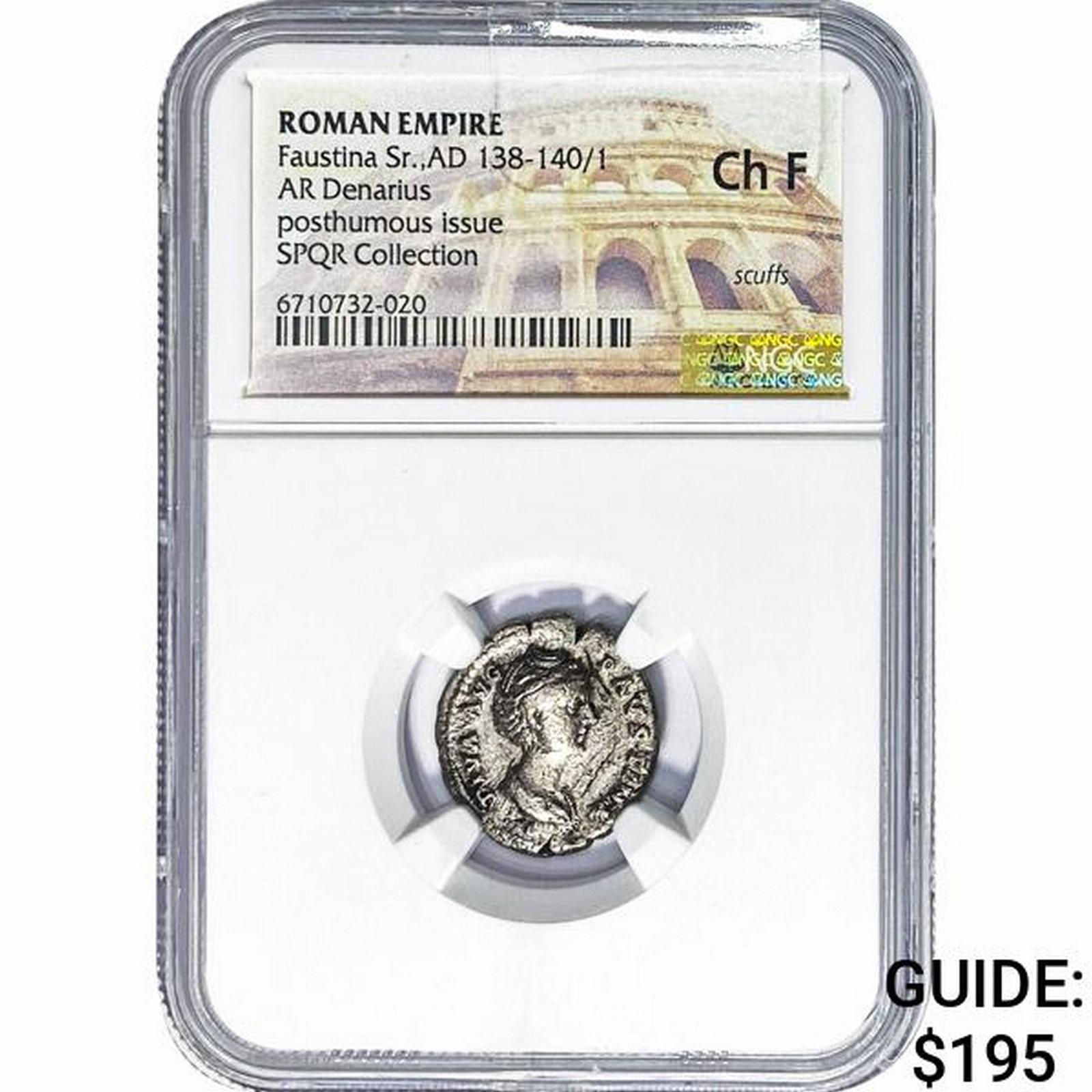 Roman Faustina Sr. AD 138-140/1 Silver Denarius: Roman Faustina Sr. AD 138-140/1 Silver Denarius