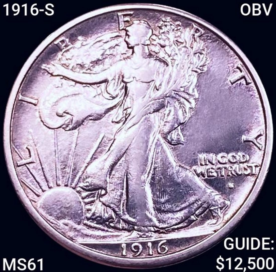 1916-S Walking Liberty Half Dollar UNCIRCULATED (1 of 2)