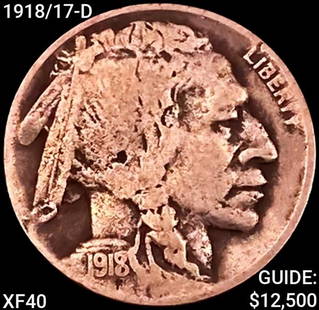 1918/17-D Buffalo Nickel NEARLY UNCIRCULATED: 1918/17-D Buffalo Nickel NEARLY UNCIRCULATED
