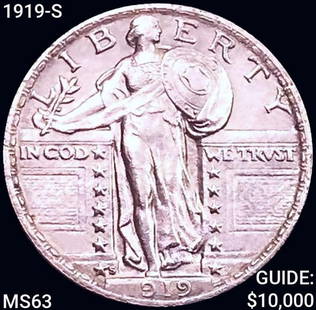 1919-S Standing Liberty Quarter CHOICE BU: 1919-S Standing Liberty Quarter CHOICE BU