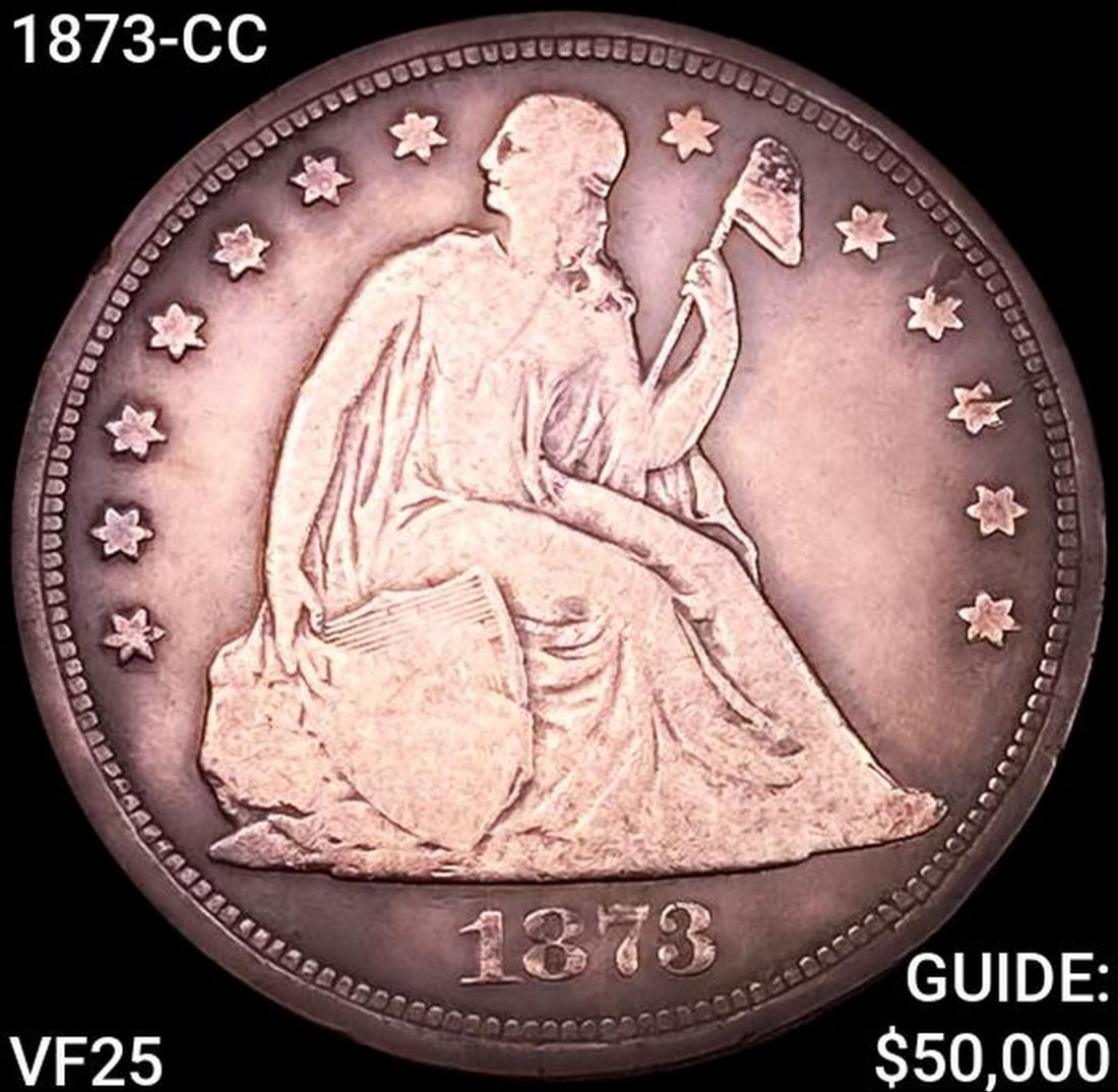 1873-CC Seated Liberty Dollar LIGHTLY CIRCULATED (1 of 2)