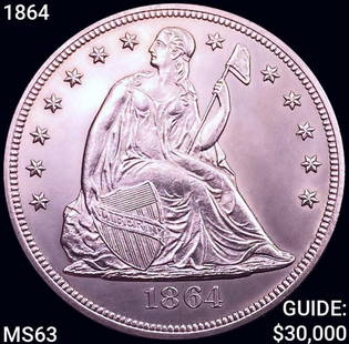 1864 Seated Liberty Dollar CHOICE BU: 1864 Seated Liberty Dollar CHOICE BU