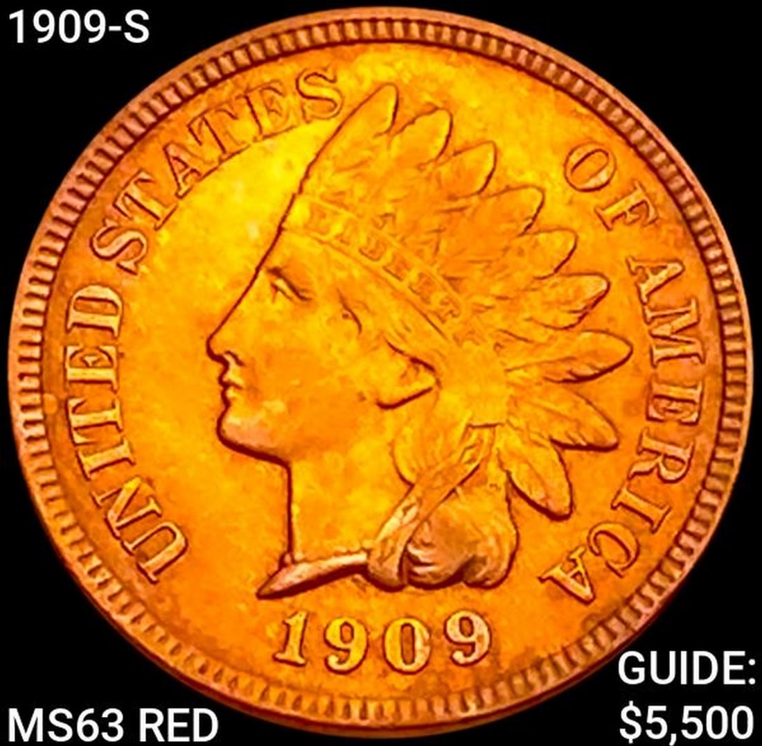 1909-S Indian Head Cent CHOICE BU RD (1 of 2)