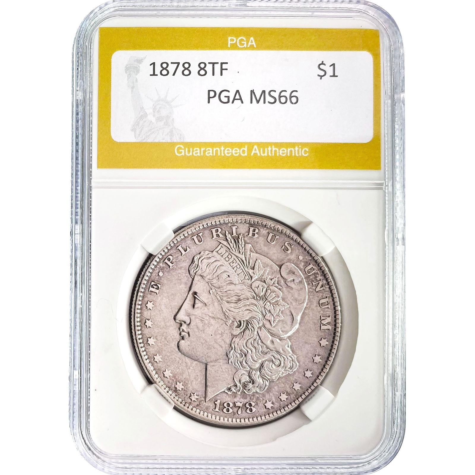 1878 8TF Morgan Dollar PGA MS66 (1 of 2)